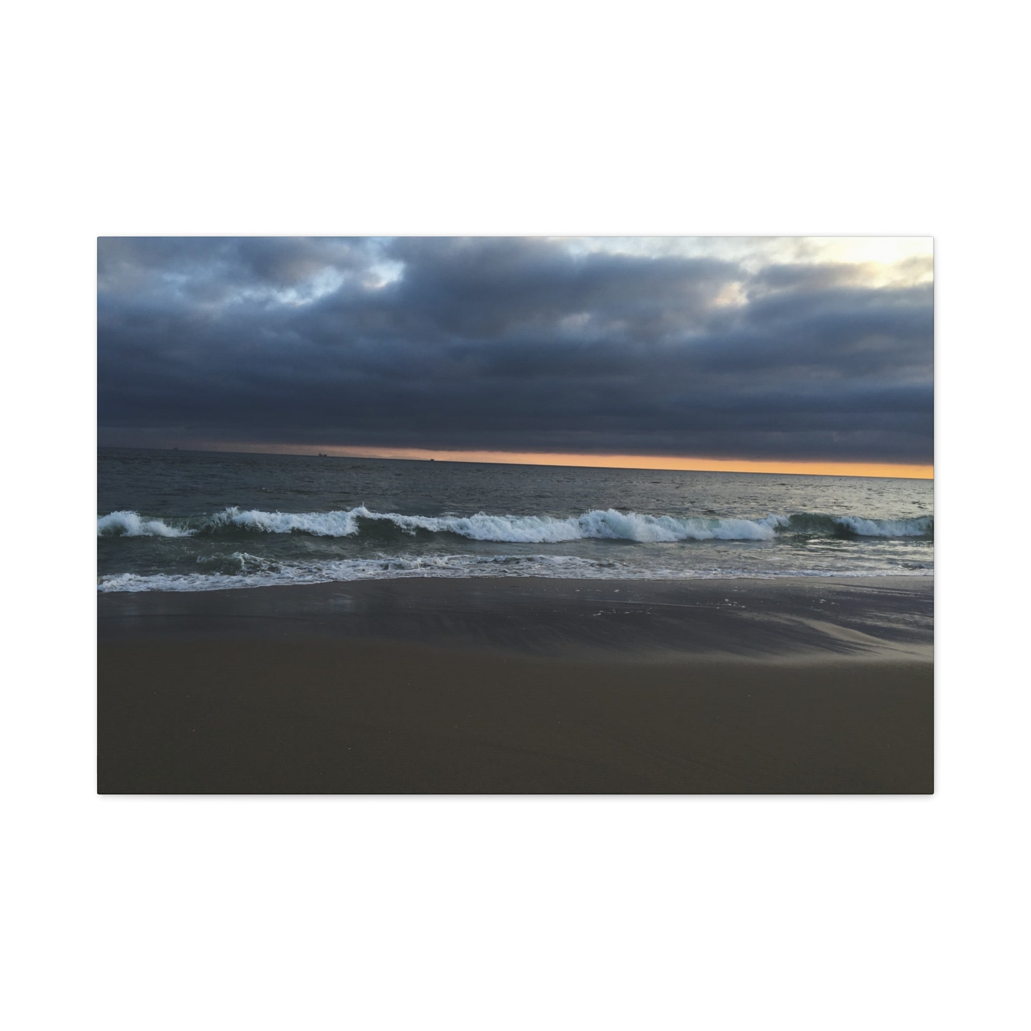 Ocean Beach Sunset Canvas Print — Matte Stretched Wall Art