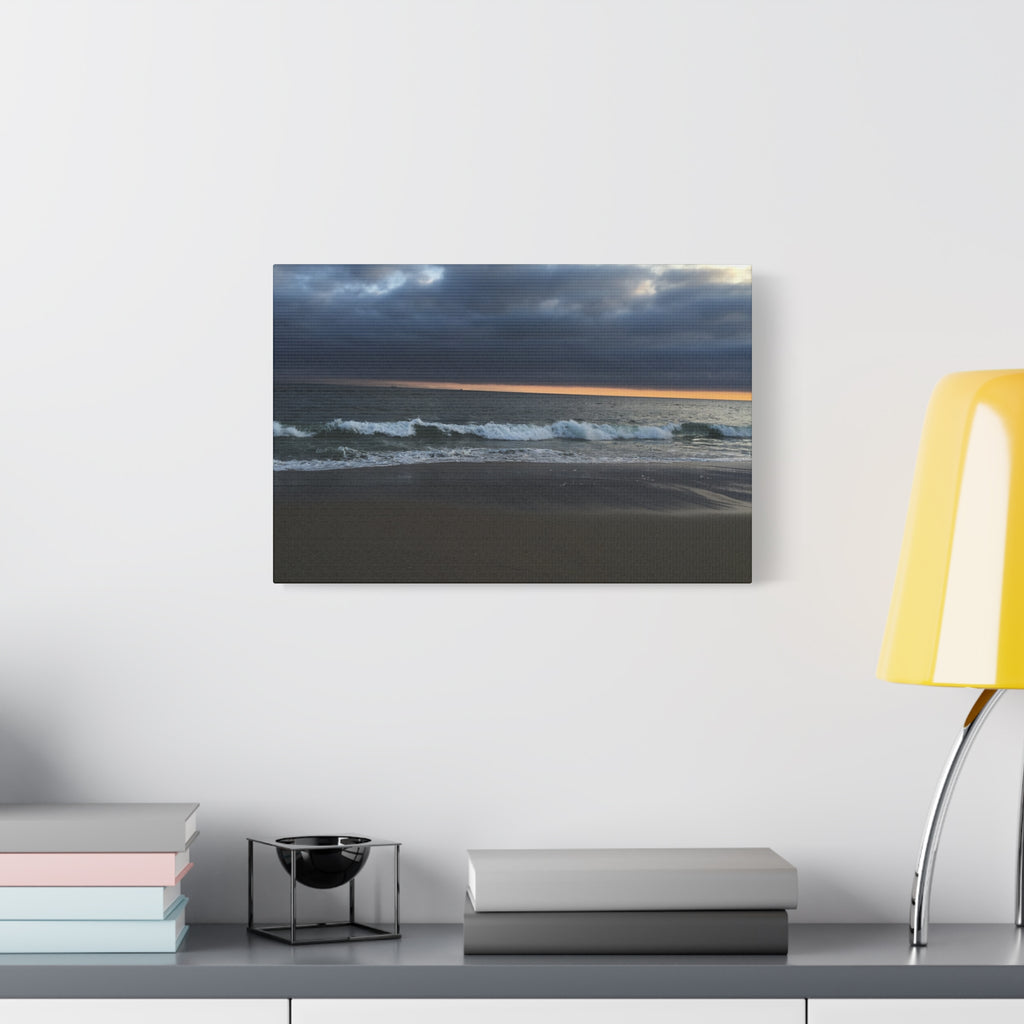 Ocean Beach Sunset Canvas Print — Matte Stretched Wall Art