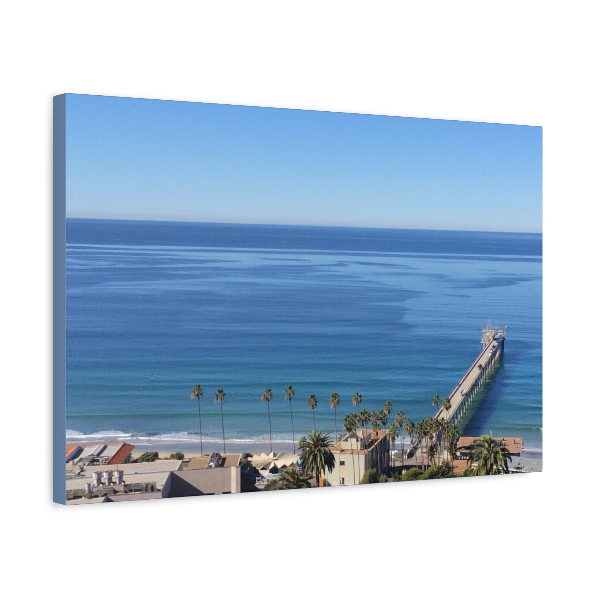 Coastal Pier Canvas Print — Matte Stretched Ocean Wall Art