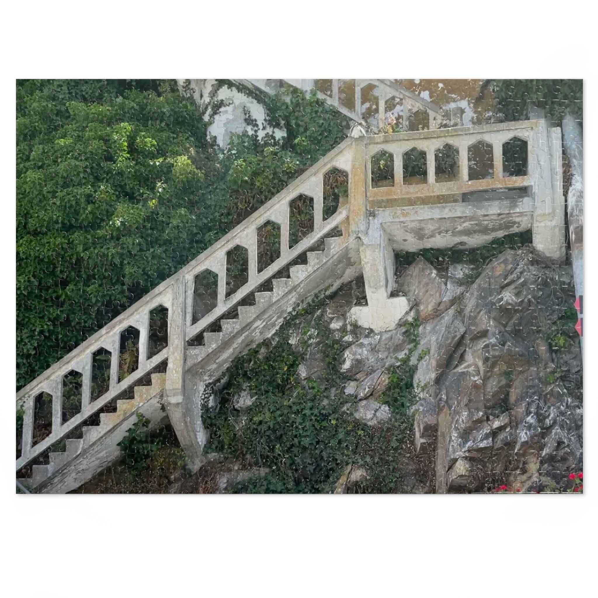 Scenic Stairway Jigsaw Puzzle with Tin — Travel Landscape Puzzle