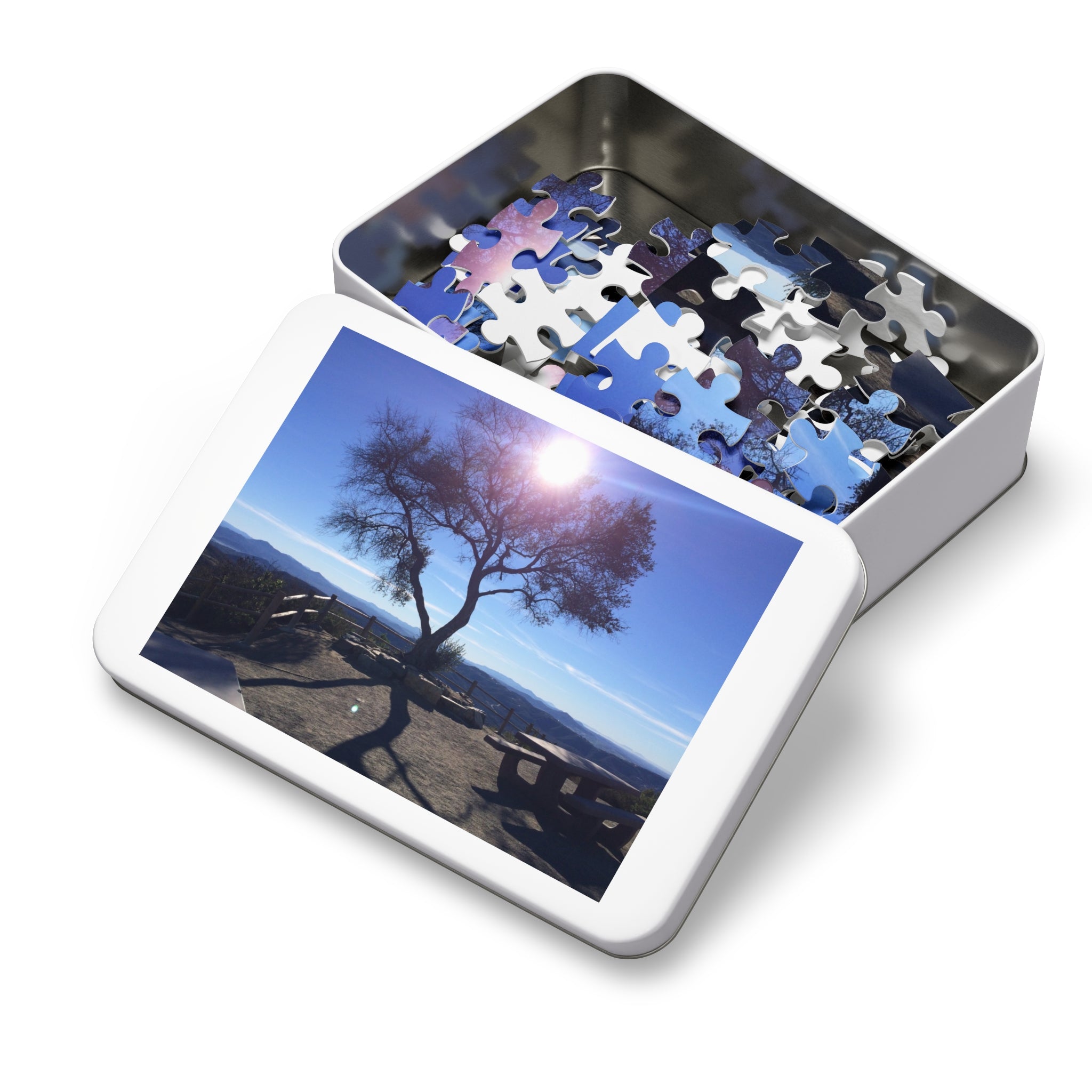 Scenic Mountaintop Jigsaw Puzzle (with Tin) — Landscape Puzzle Gift