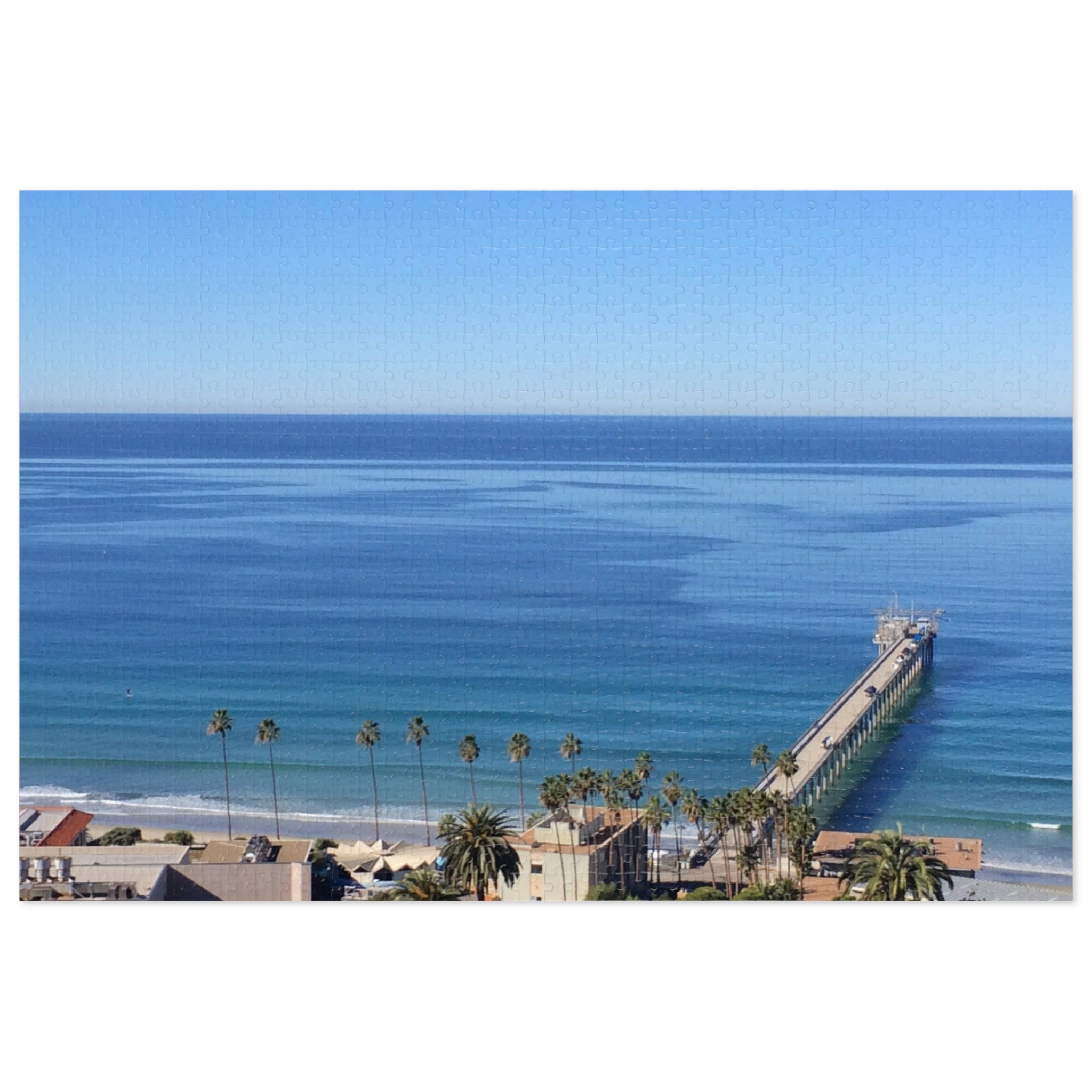 Coastal Pier Jigsaw Puzzle (with Tin) — Scenic Ocean View Puzzle Gift