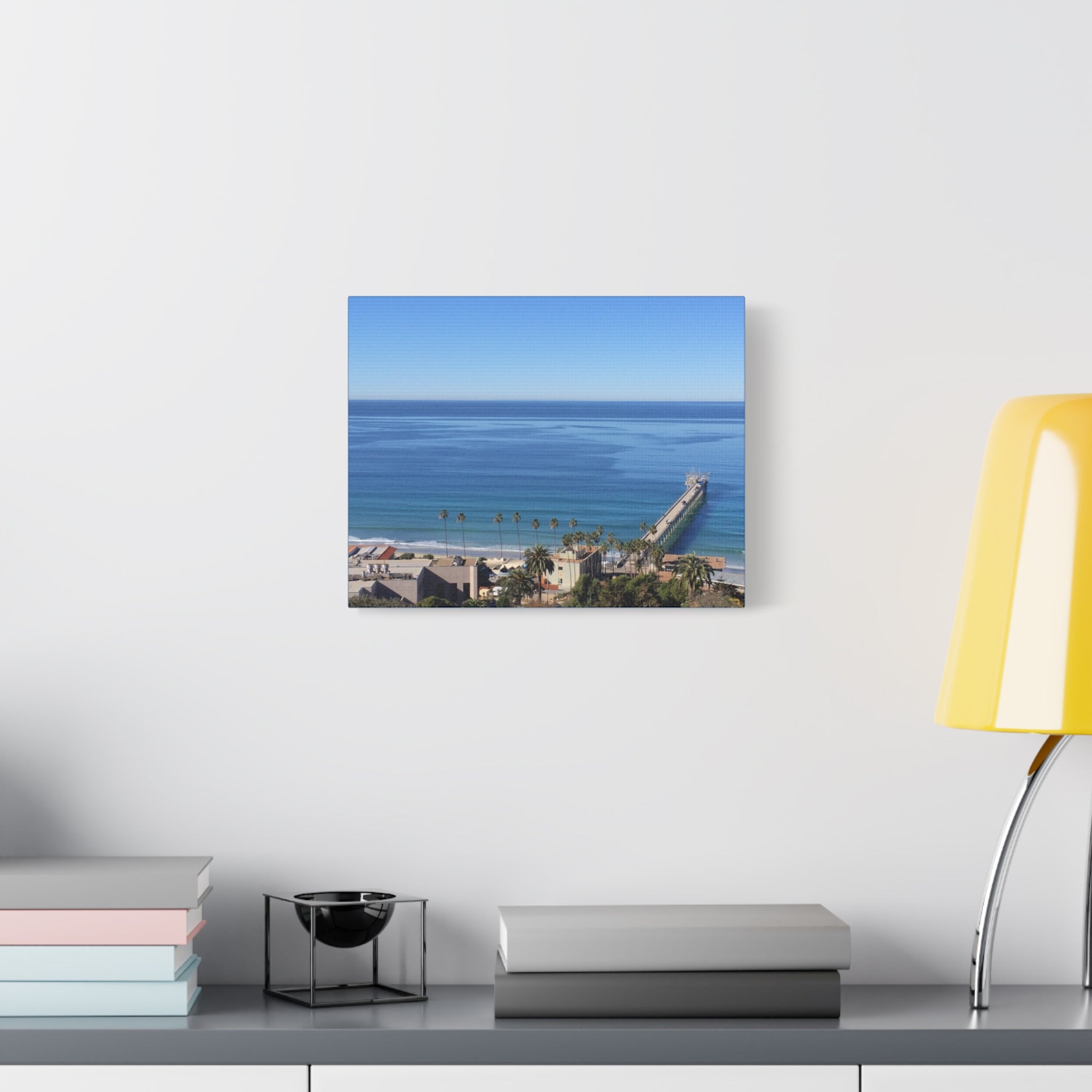 Coastal Pier Canvas Print — Matte Stretched Ocean Wall Art