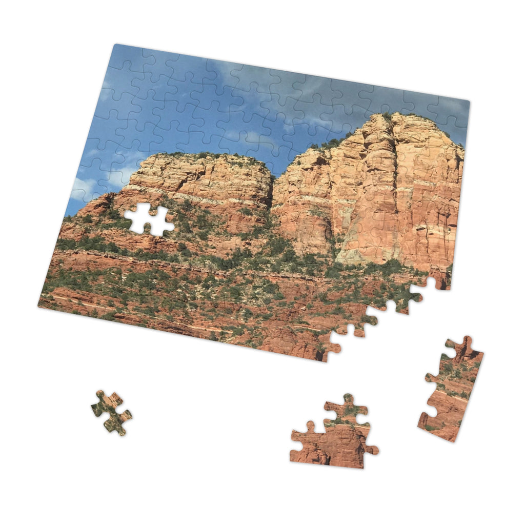 Red Rock Canyon Landscape Jigsaw Puzzle with Tin – Scenic Puzzle Gift