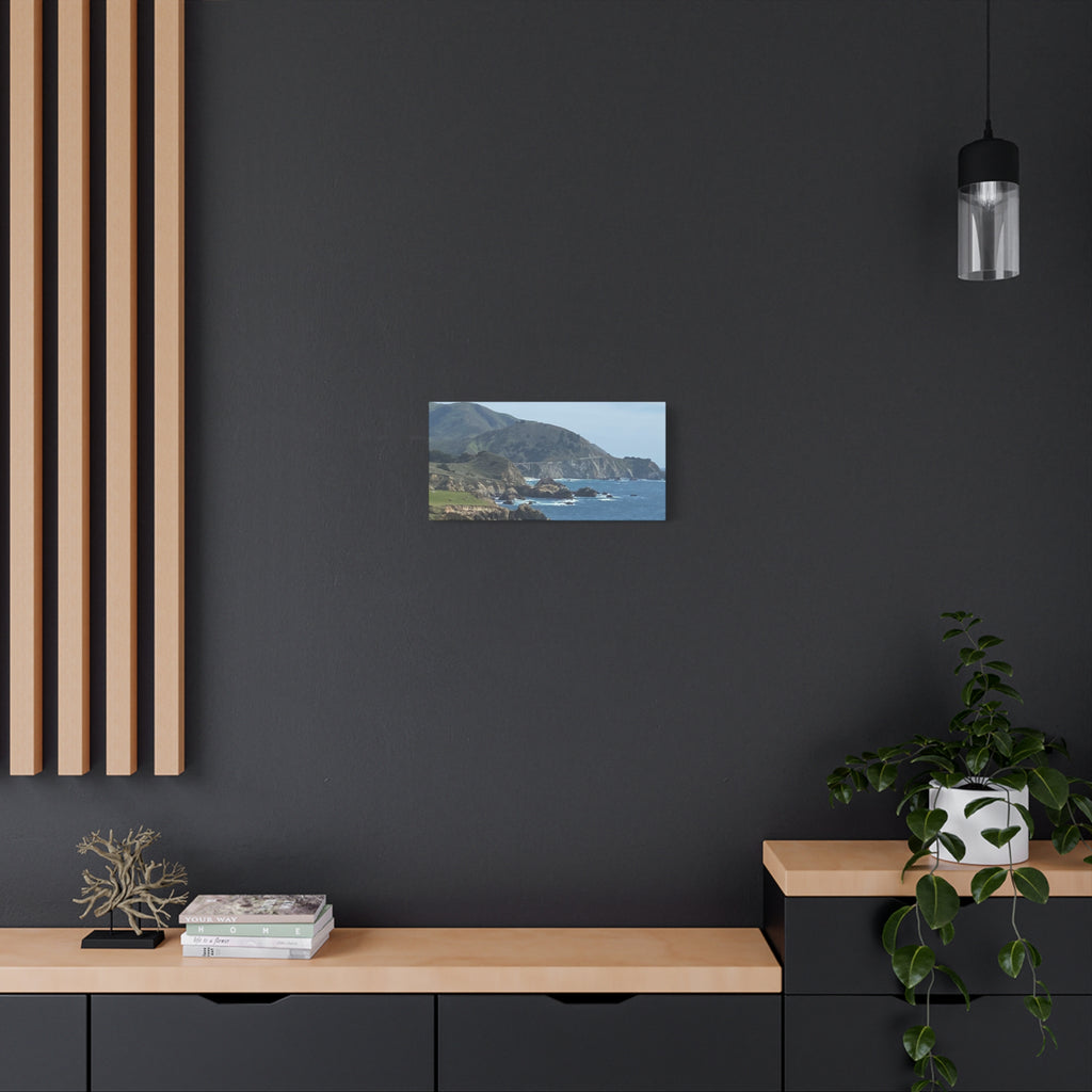 Coastal Cliff Canvas Print — Pacific Ocean Seascape Wall Art