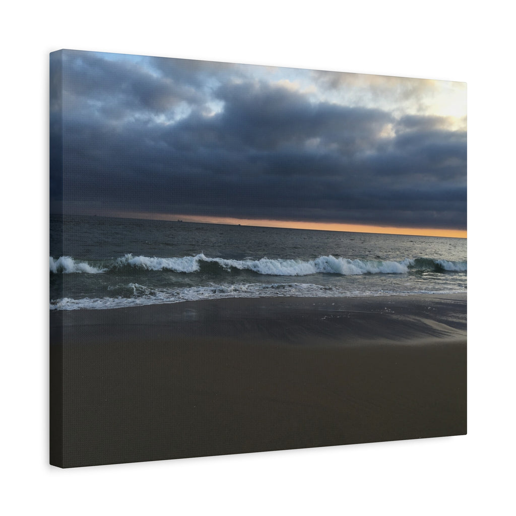 Ocean Beach Sunset Canvas Print — Matte Stretched Wall Art