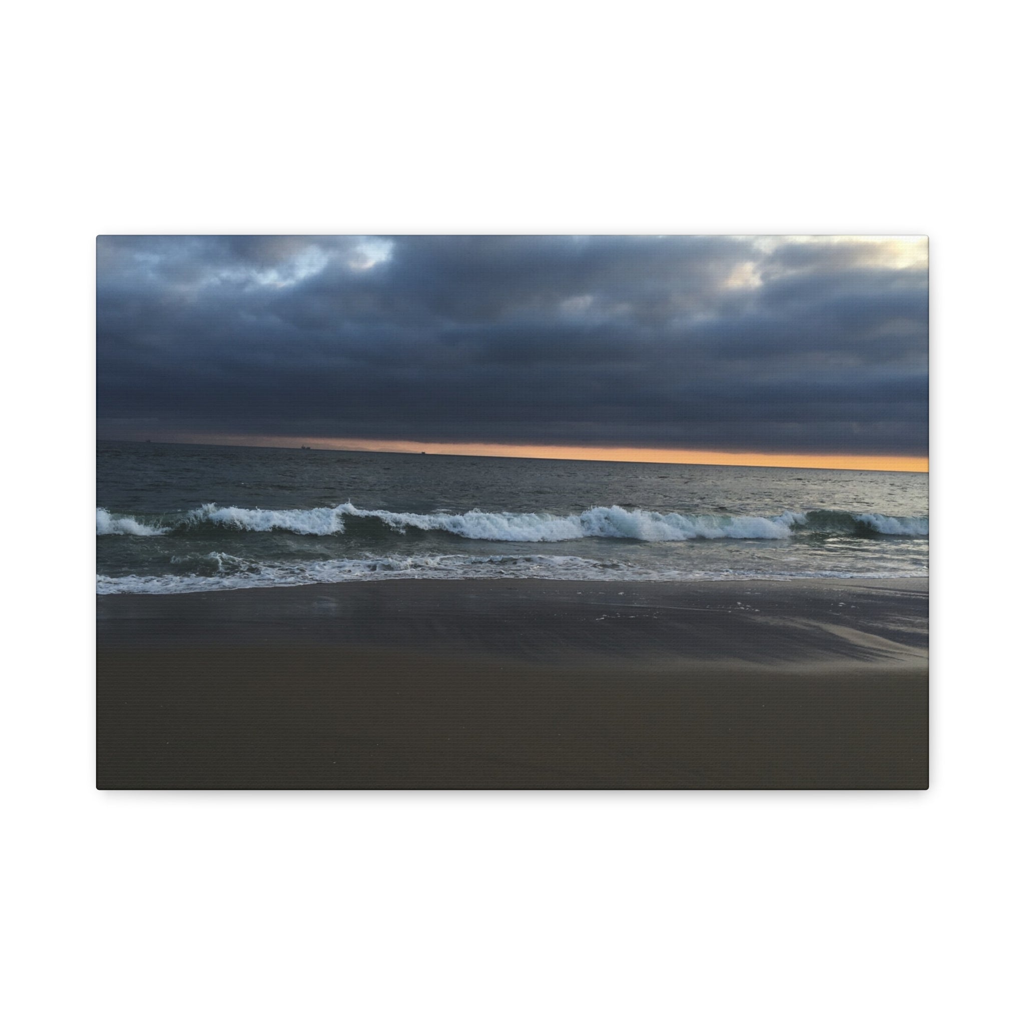 Ocean Beach Sunset Canvas Print — Matte Stretched Wall Art