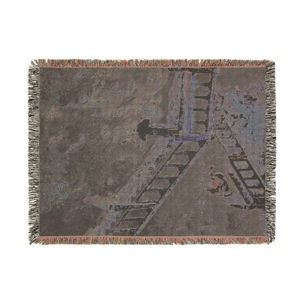 Woven Blanket — Scenic Stone Staircase Tapestry Throw