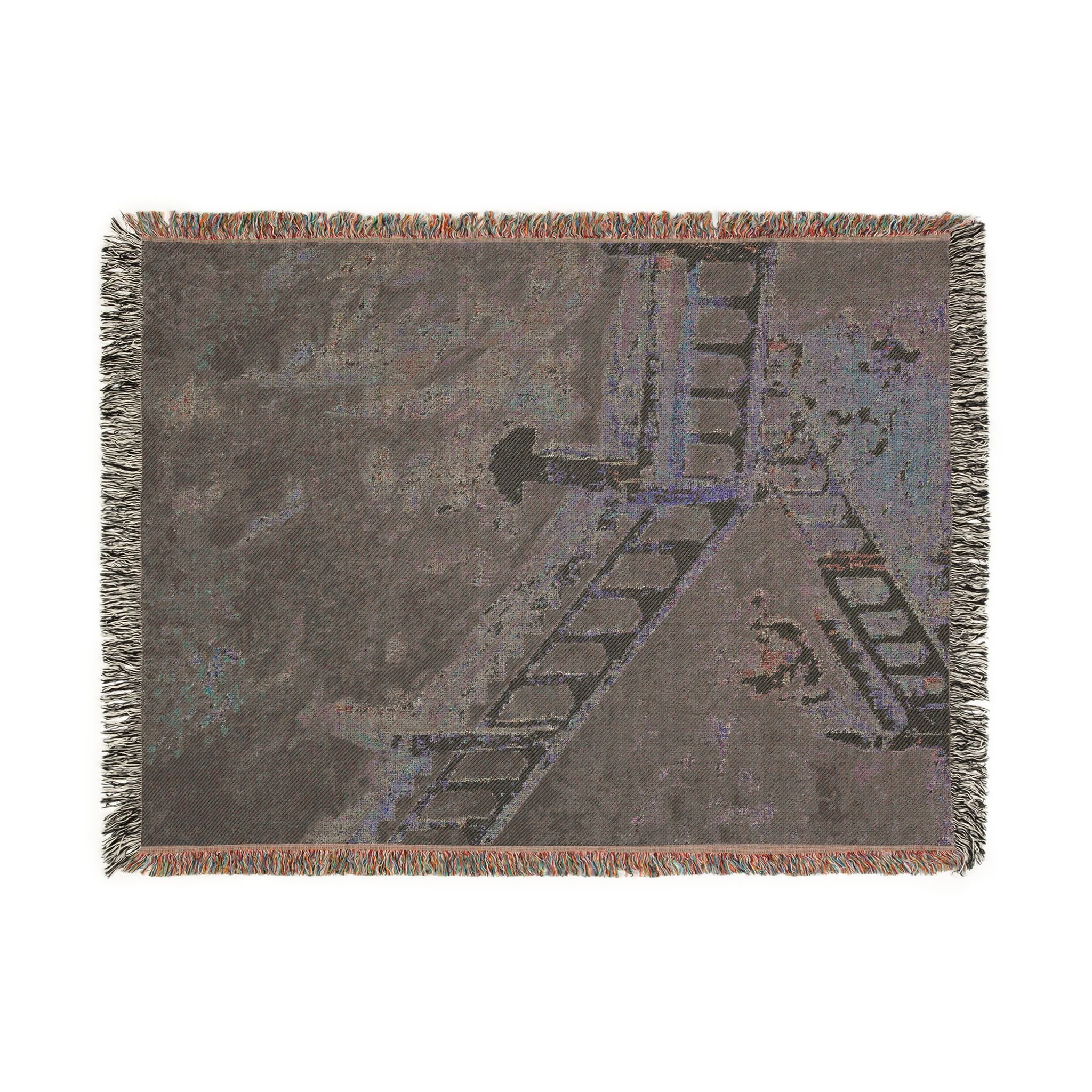 Woven Blanket — Scenic Stone Staircase Tapestry Throw