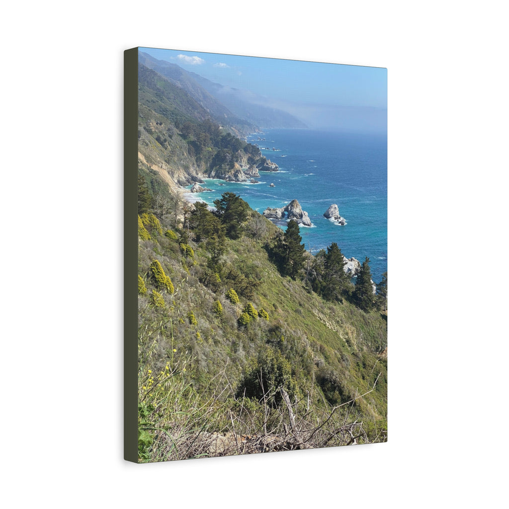 Coastal Cliffs Canvas Print — Big Sur Seascape Matte Stretched Wall Art