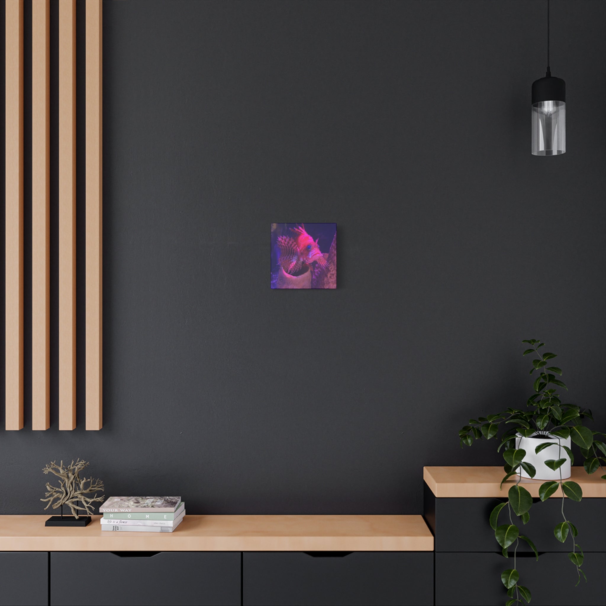 Fuzzy Dwarf Lionfish Canvas Print — Vibrant Marine Wall Art (1.25" Stretched)
