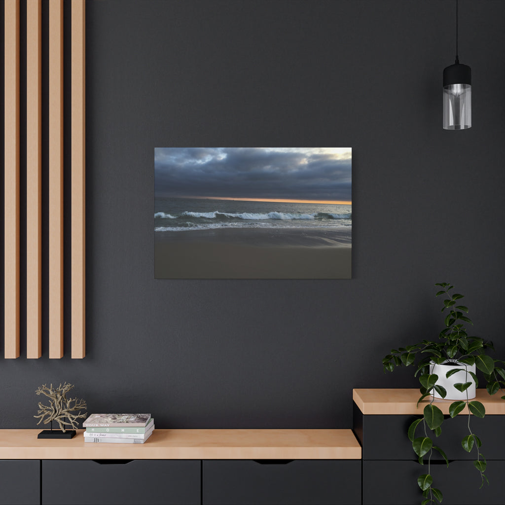 Ocean Beach Sunset Canvas Print — Matte Stretched Wall Art