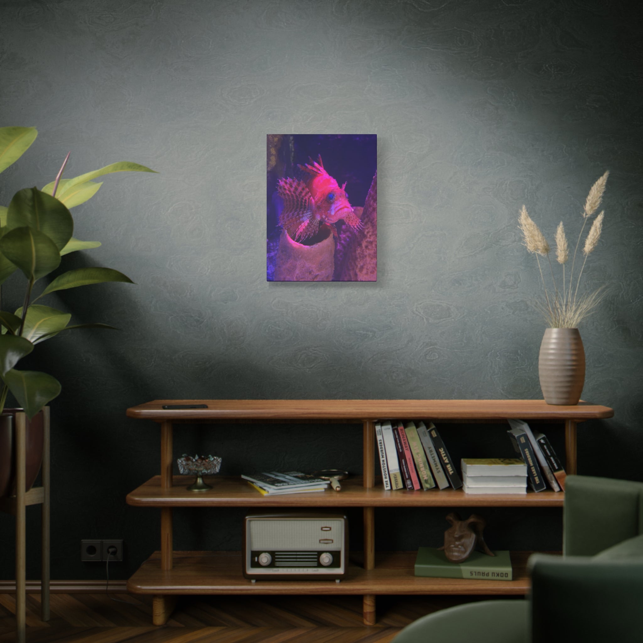 Fuzzy Dwarf Lionfish Canvas Print — Vibrant Marine Wall Art (1.25" Stretched)