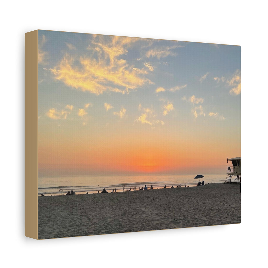 Sunset Beach Canvas Print — Matte Stretched Wall Art