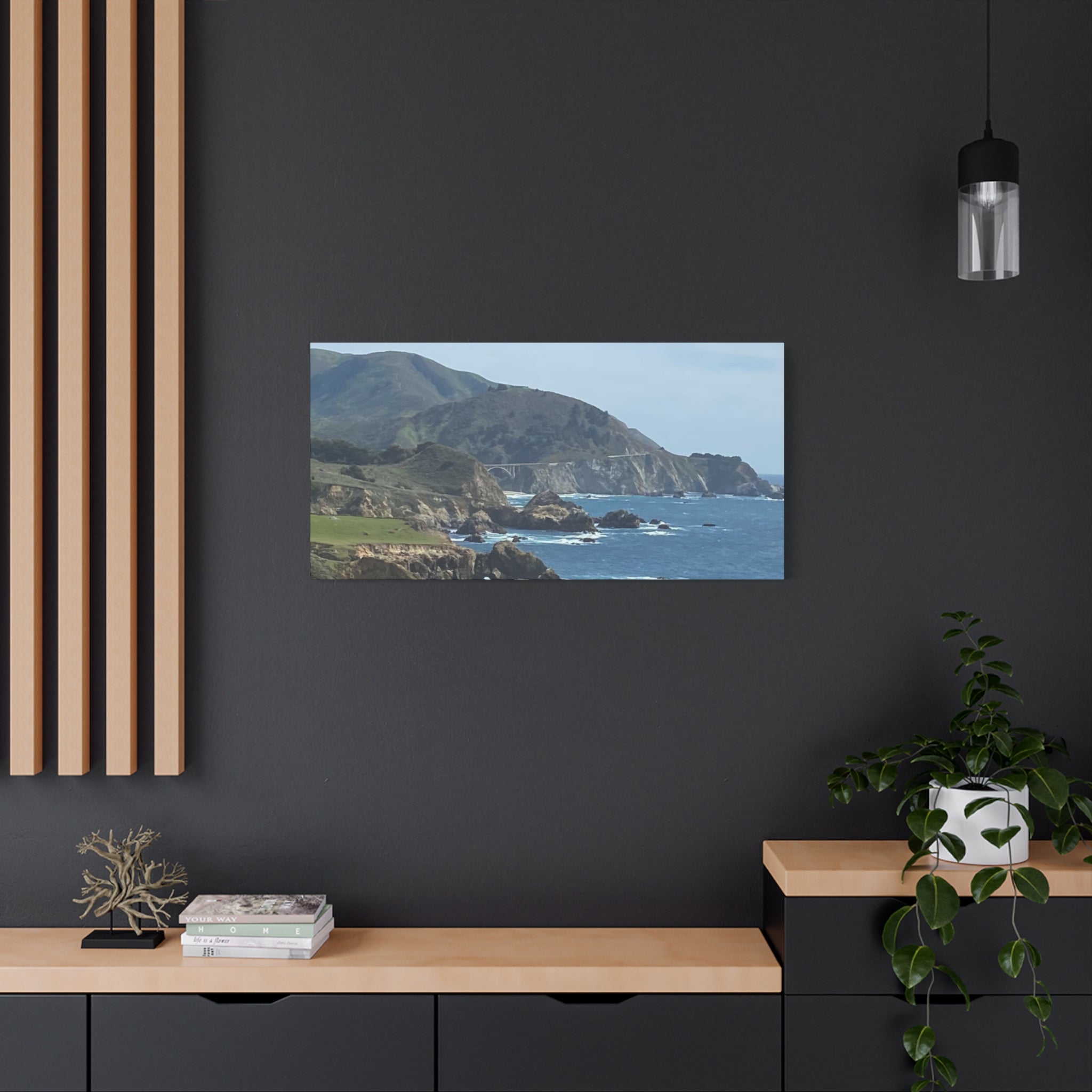 Coastal Cliff Canvas Print — Pacific Ocean Seascape Wall Art