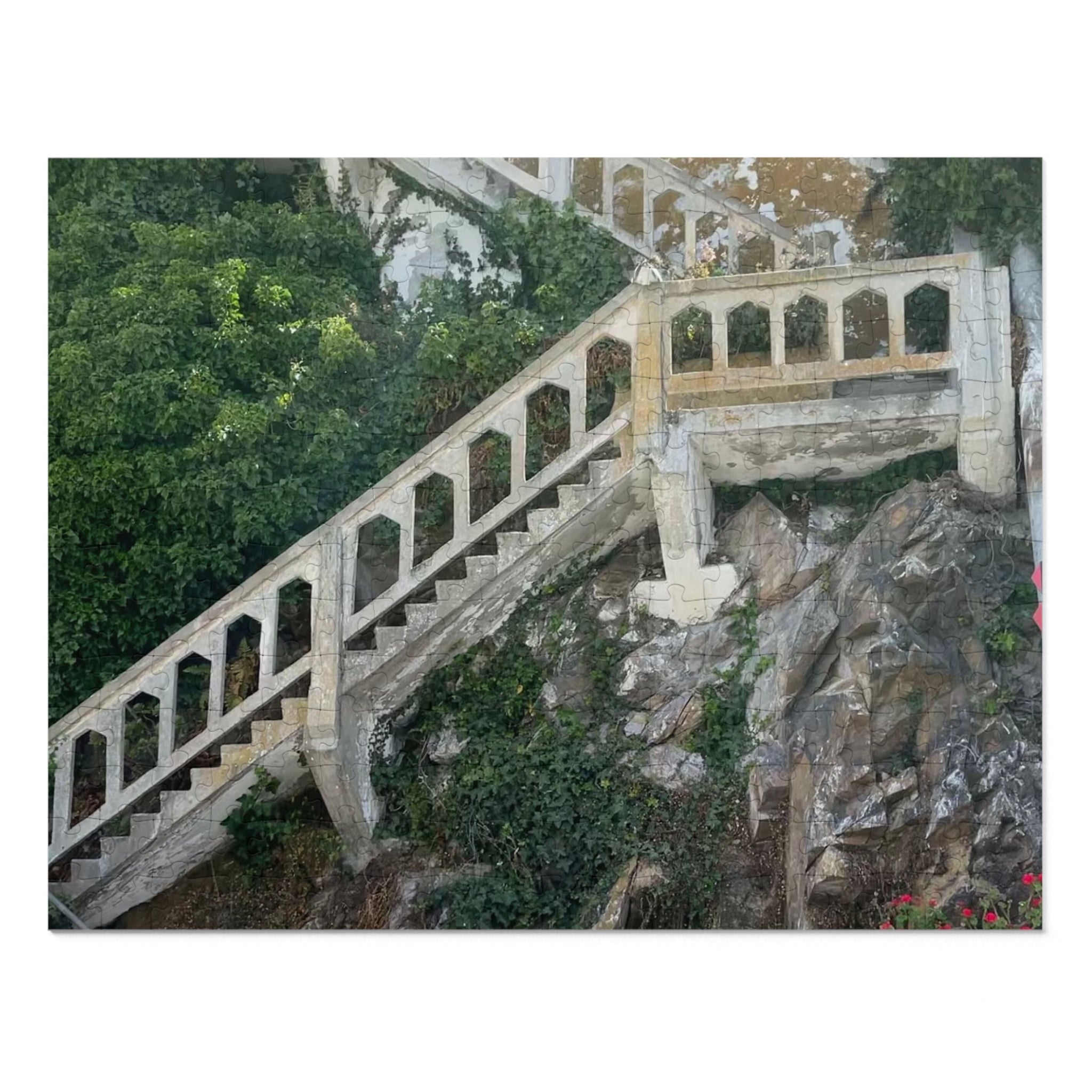 Scenic Stairway Jigsaw Puzzle with Tin — Travel Landscape Puzzle