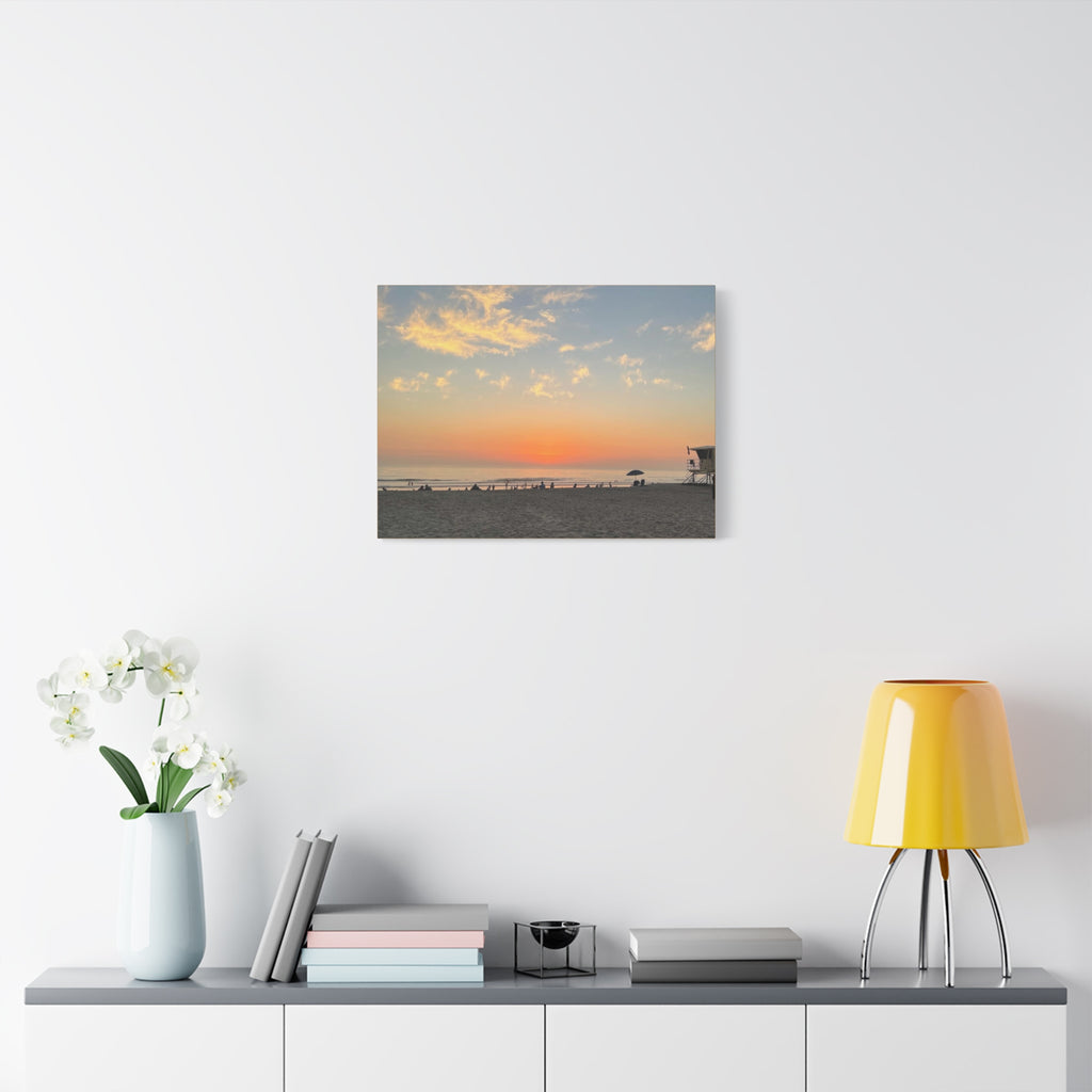 Sunset Beach Canvas Print — Matte Stretched Wall Art