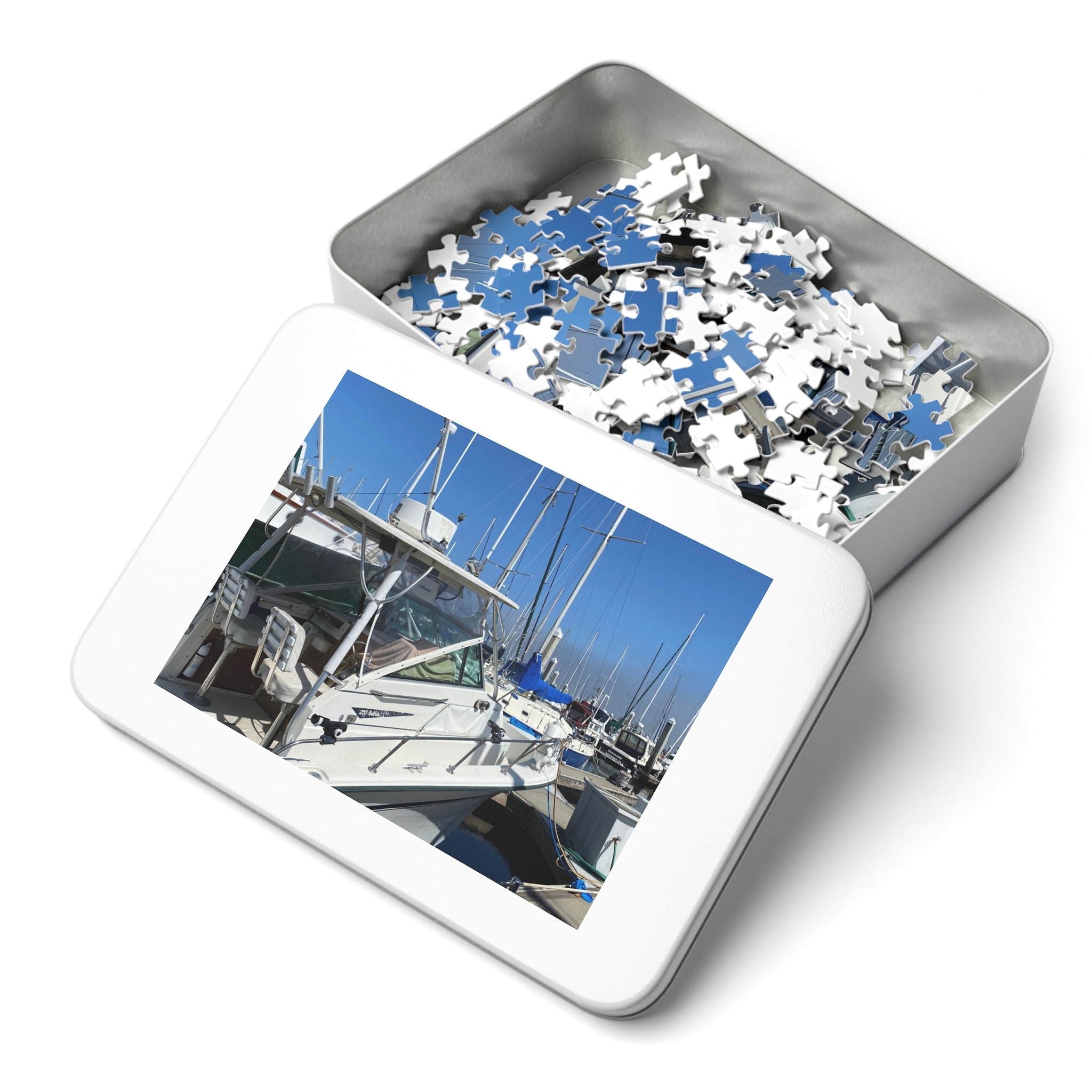 Boat Marina Jigsaw Puzzle — with Tin Gift Box