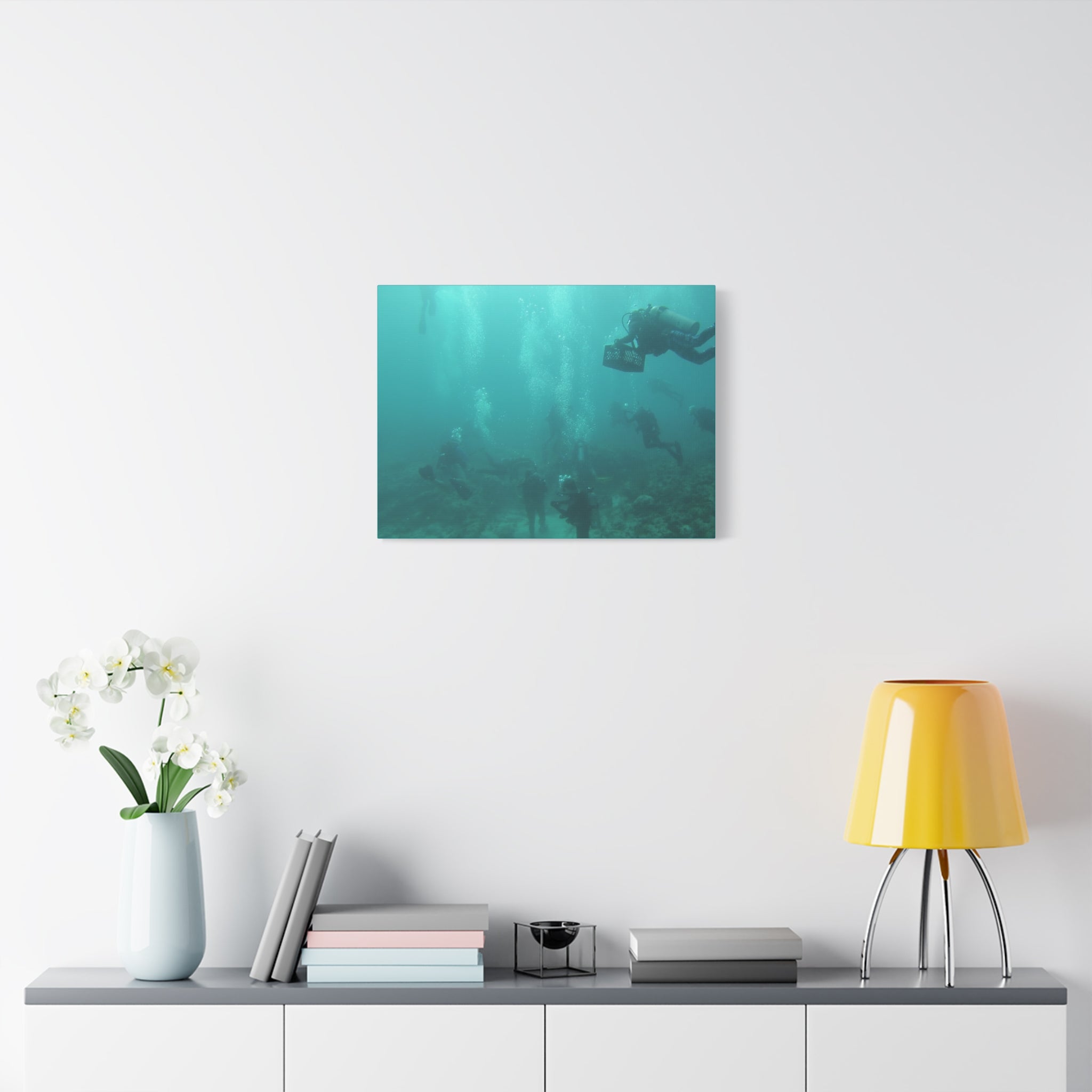 Diving over the Reef Matte Canvas