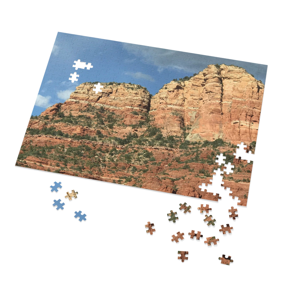 Red Rock Canyon Landscape Jigsaw Puzzle with Tin – Scenic Puzzle Gift