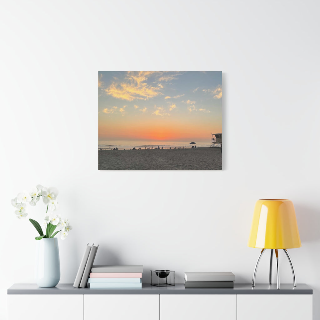 Sunset Beach Canvas Print — Matte Stretched Wall Art