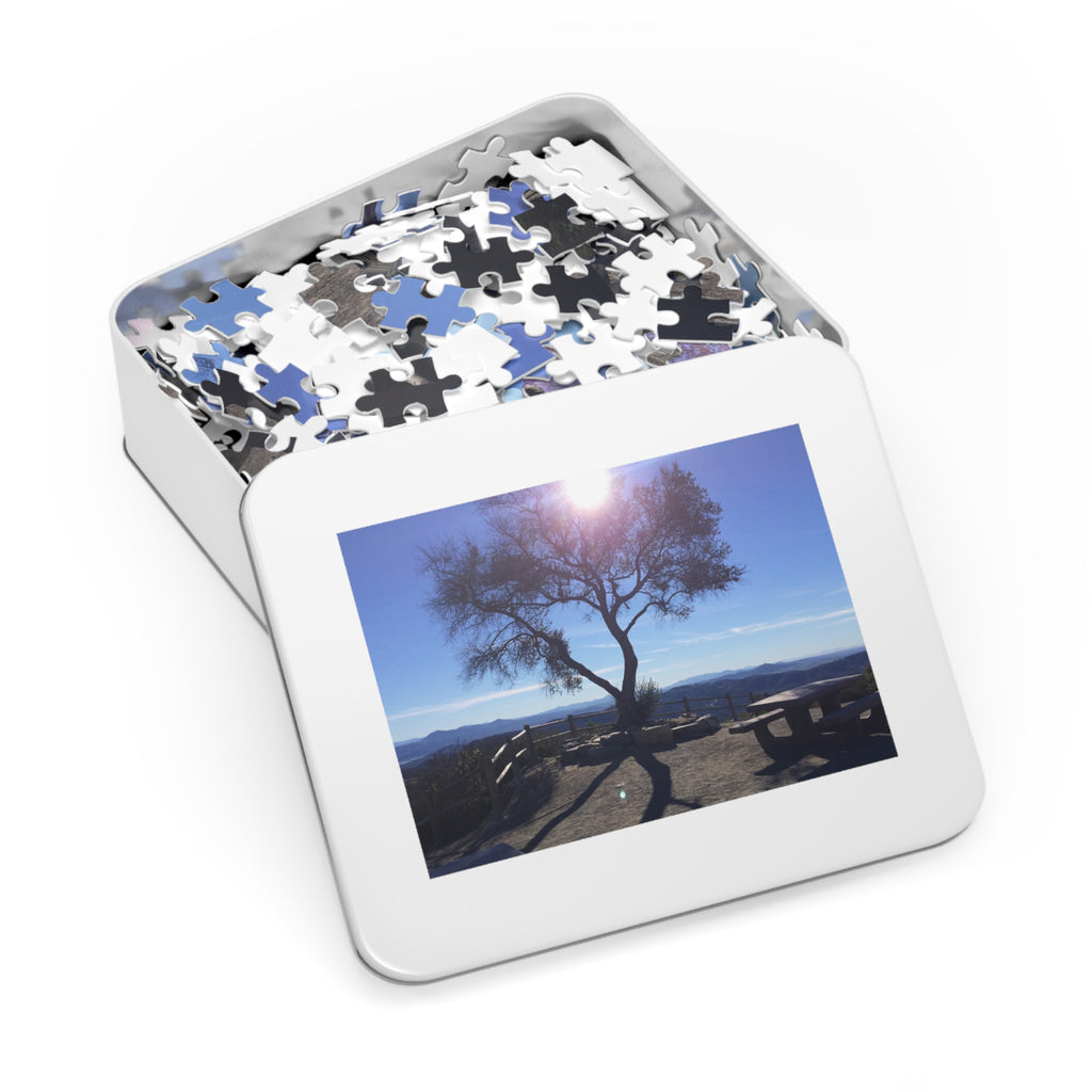Scenic Mountaintop Jigsaw Puzzle (with Tin) — Landscape Puzzle Gift
