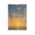 Sunset Beach Tapestry — Golden Ocean Sunset Wall Art