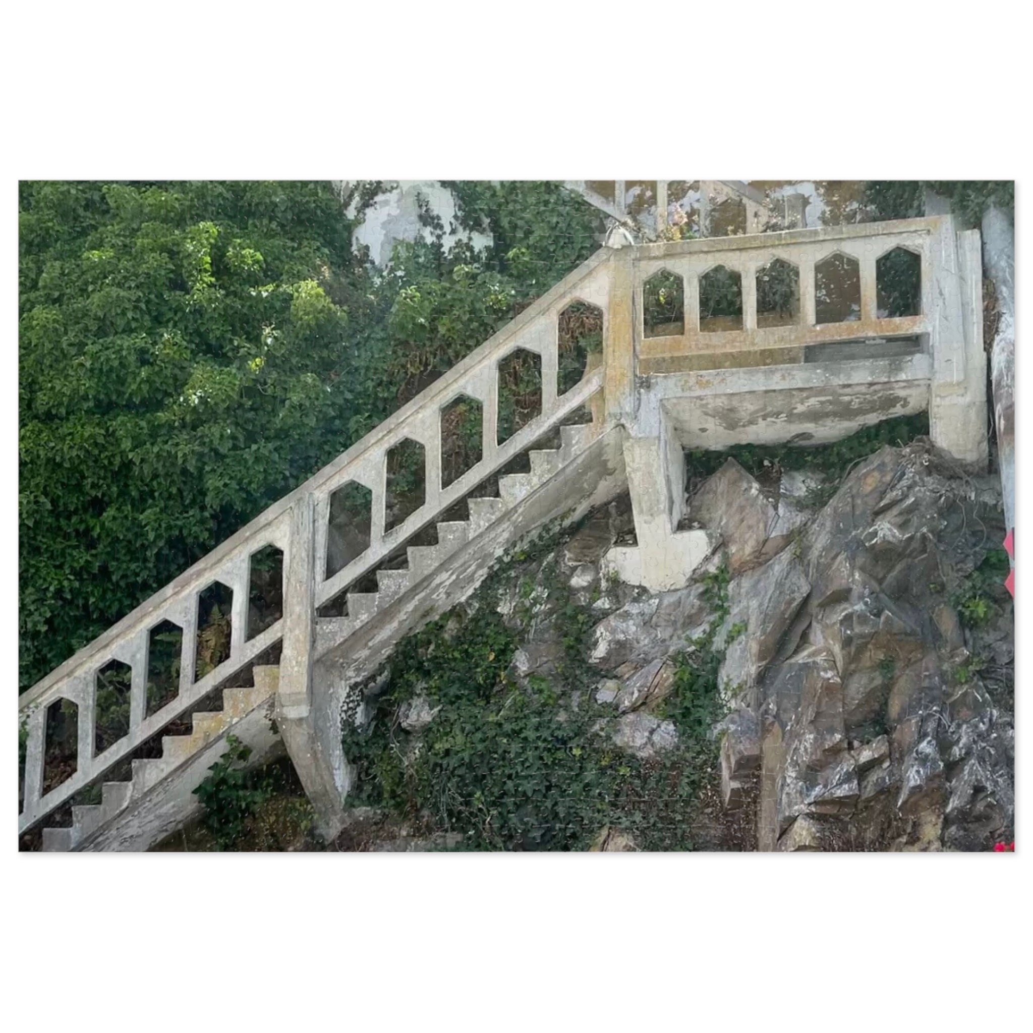 Scenic Stairway Jigsaw Puzzle with Tin — Travel Landscape Puzzle