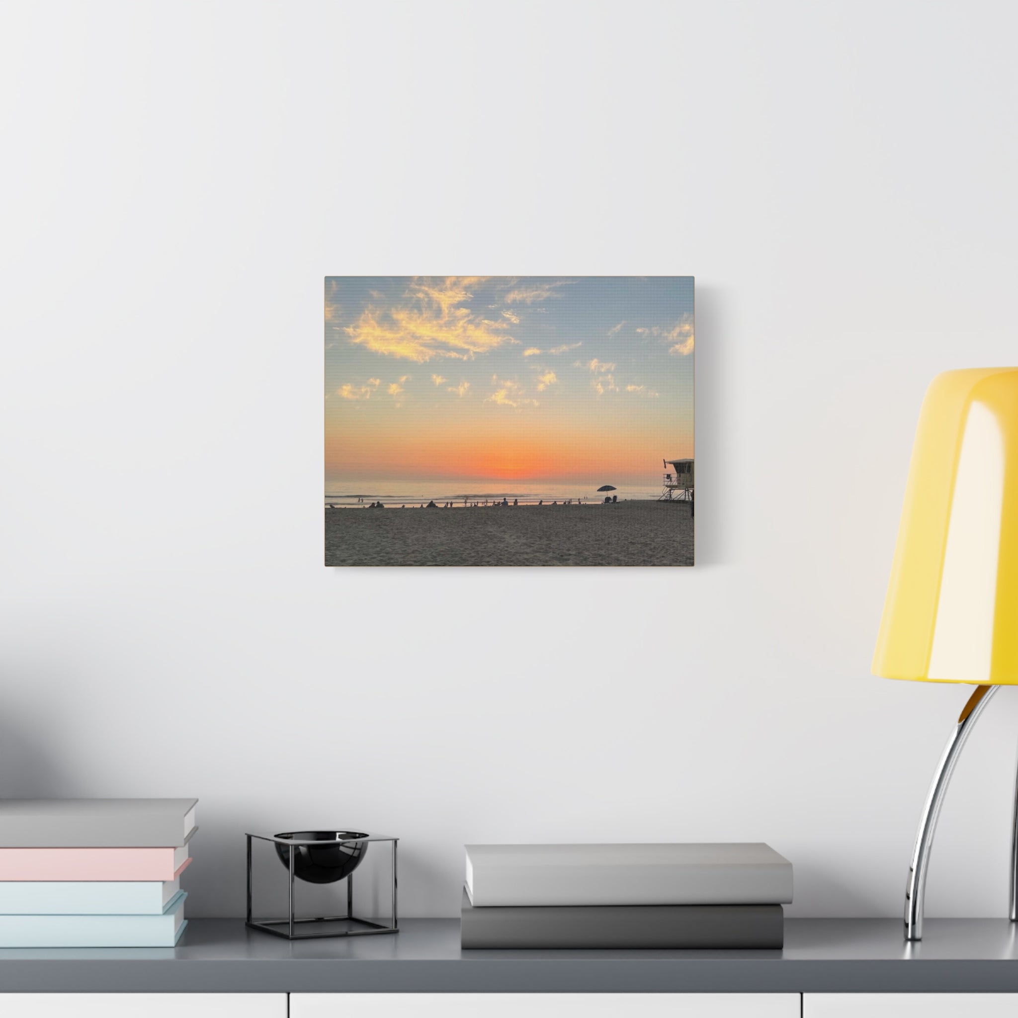 Sunset Beach Canvas Print — Matte Stretched Wall Art