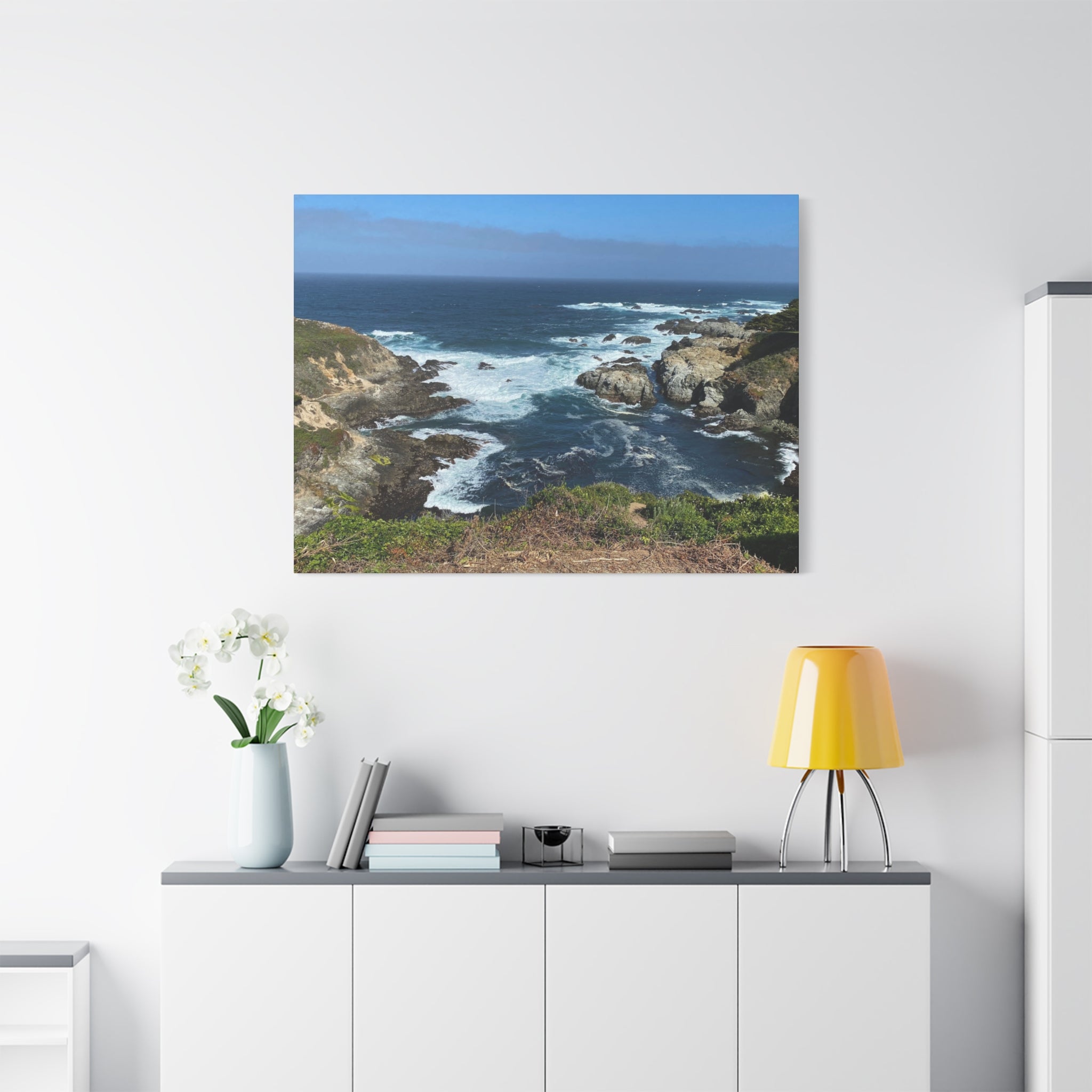 Coastal Cliffs Ocean Canvas Print — Matte Stretched Wall Art