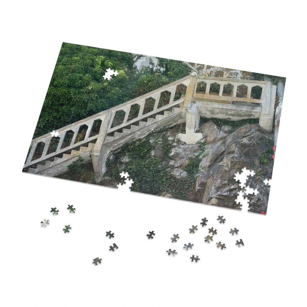 Scenic Stairway Jigsaw Puzzle with Tin — Travel Landscape Puzzle