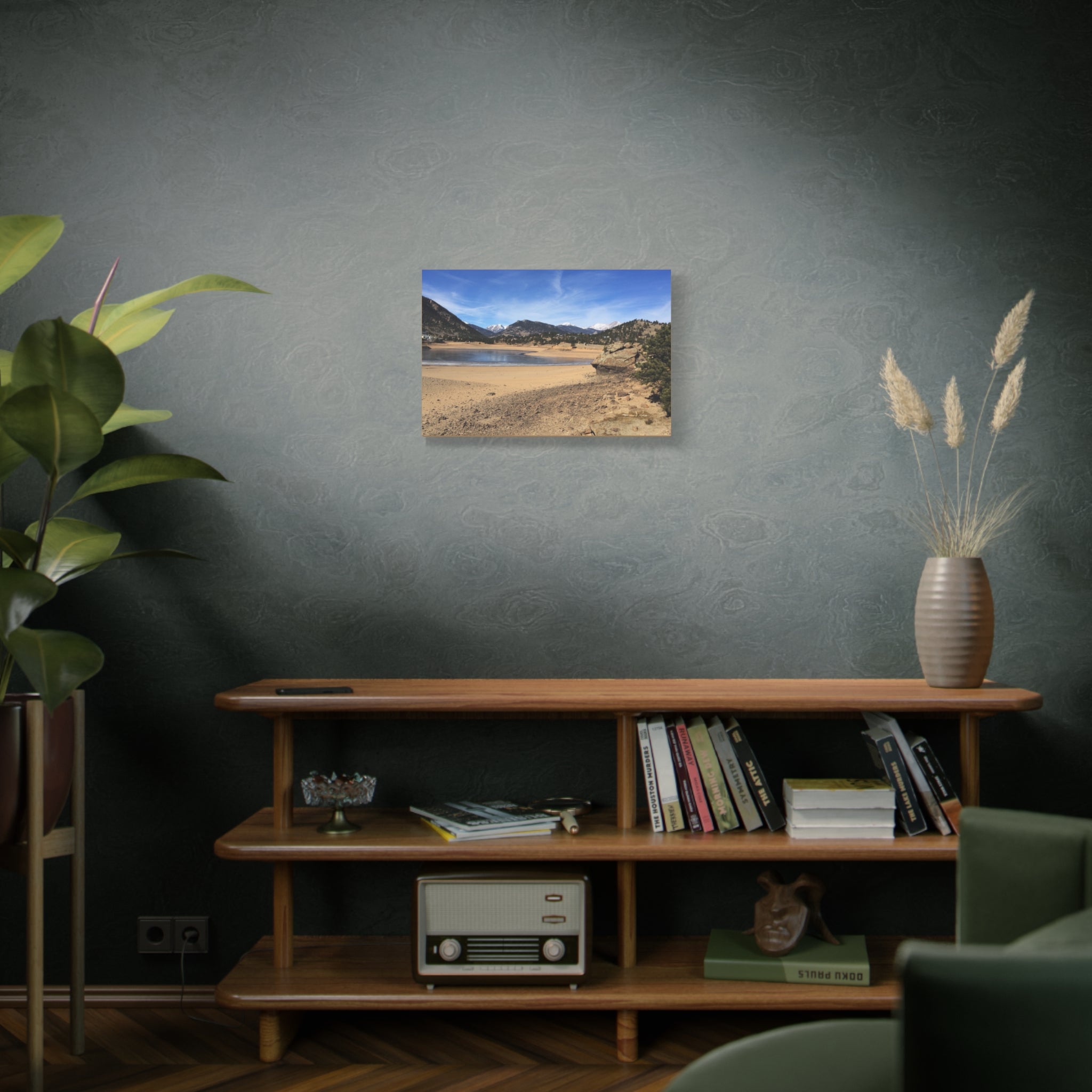 Mountain Lake Landscape Canvas Print — Matte Stretched Wall Art