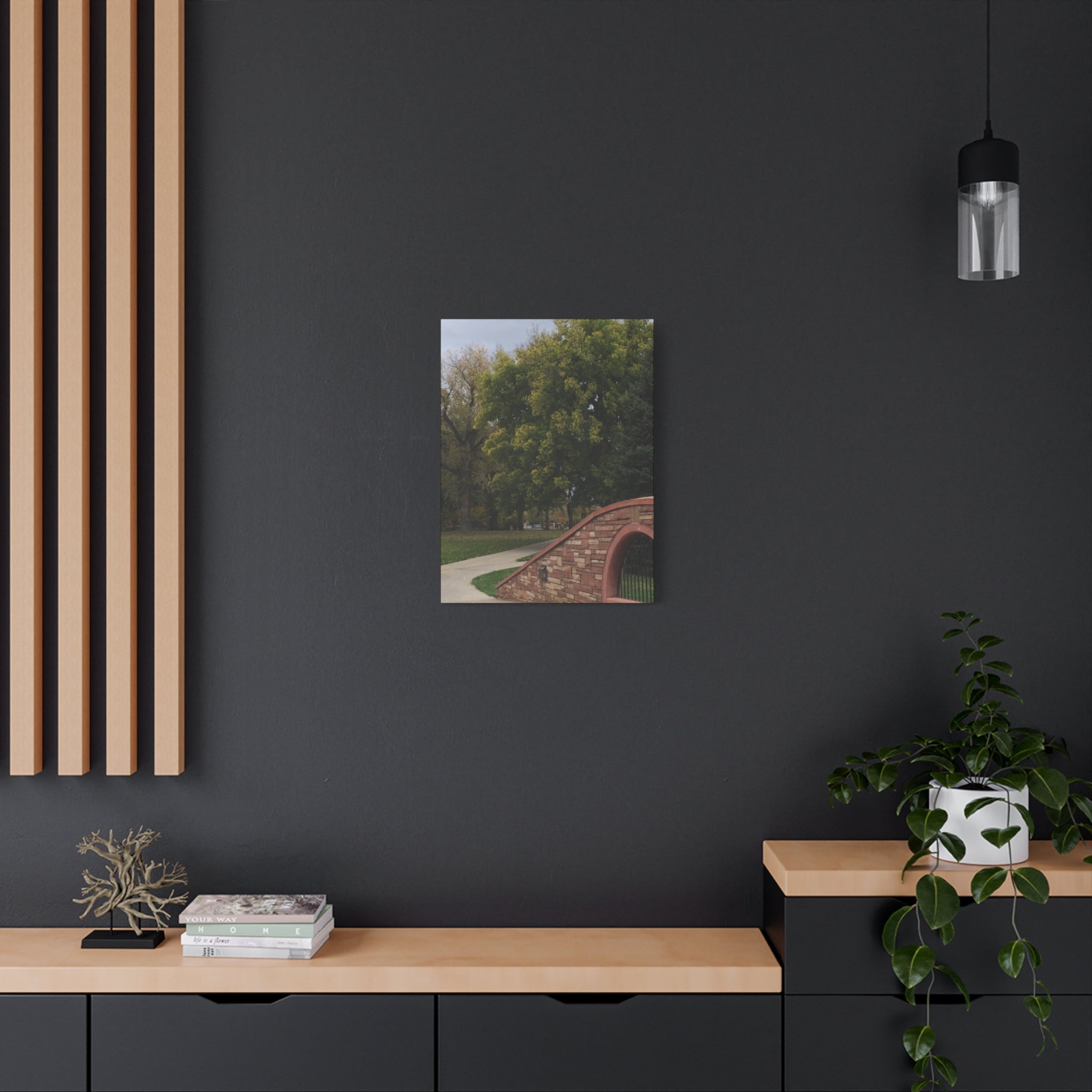 Park Pathway Matte Canvas Wall Art — Stretched 1.25"