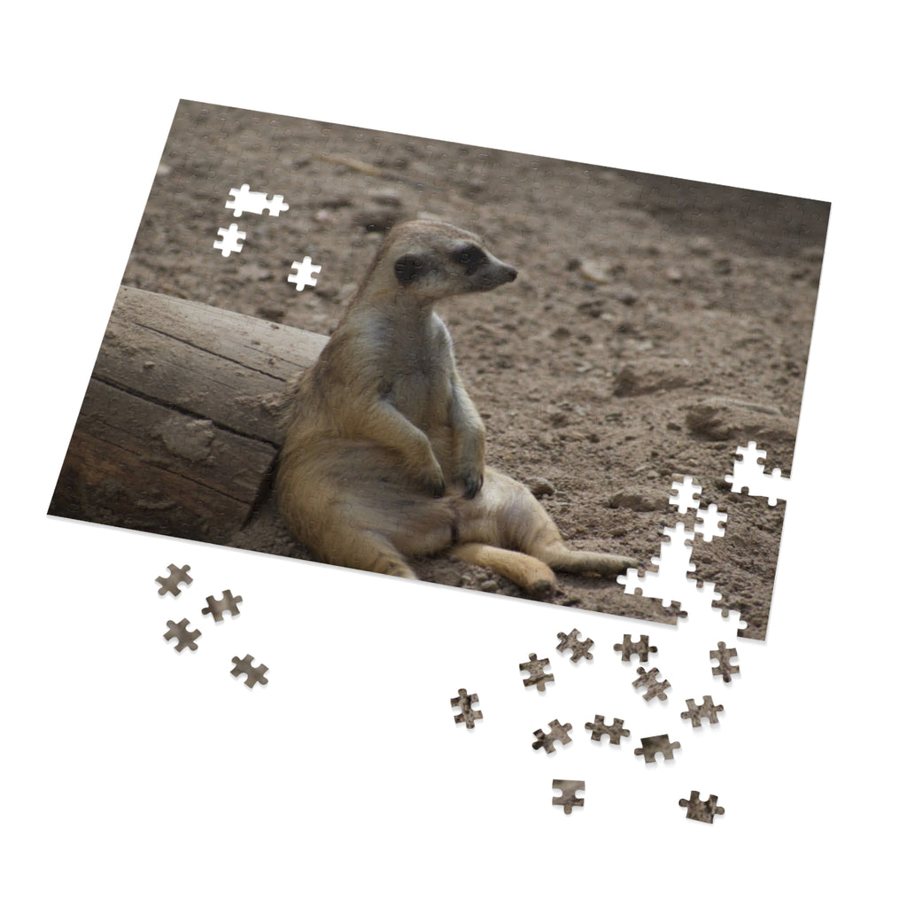 Meerkat Relaxing Jigsaw Puzzle Tin — Wildlife Puzzle Gift
