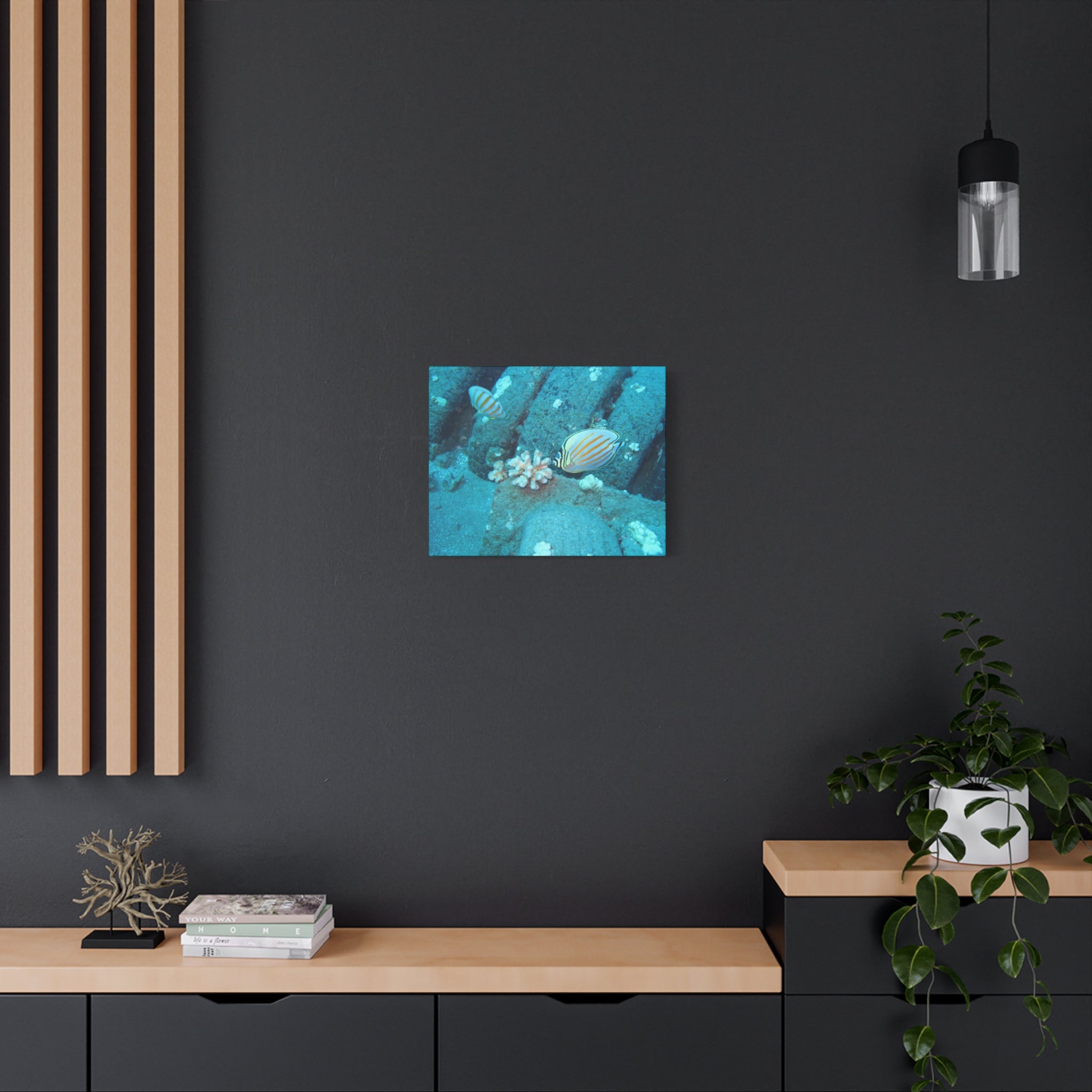 Tropical Butterflyfish Canvas Print — Underwater Coral Reef Wall Art
