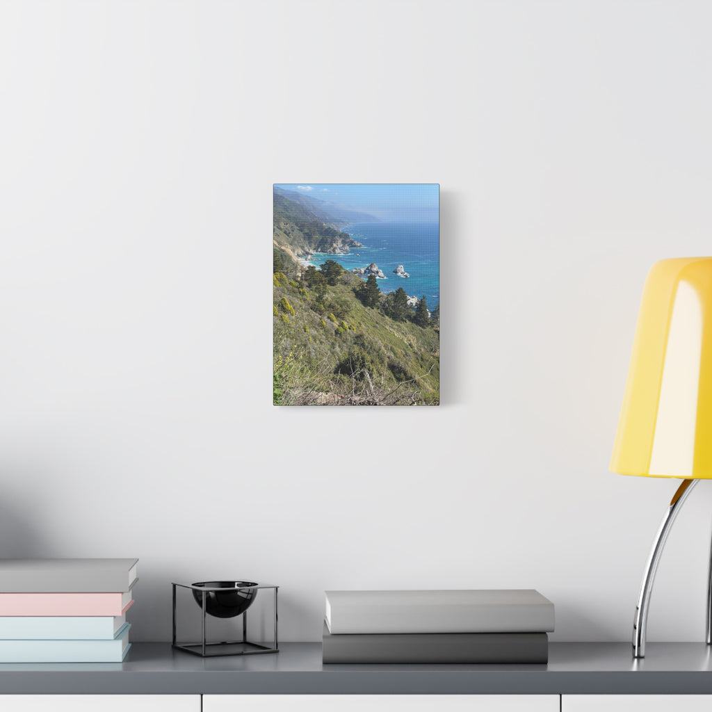 Coastal Cliffs Canvas Print — Big Sur Seascape Matte Stretched Wall Art