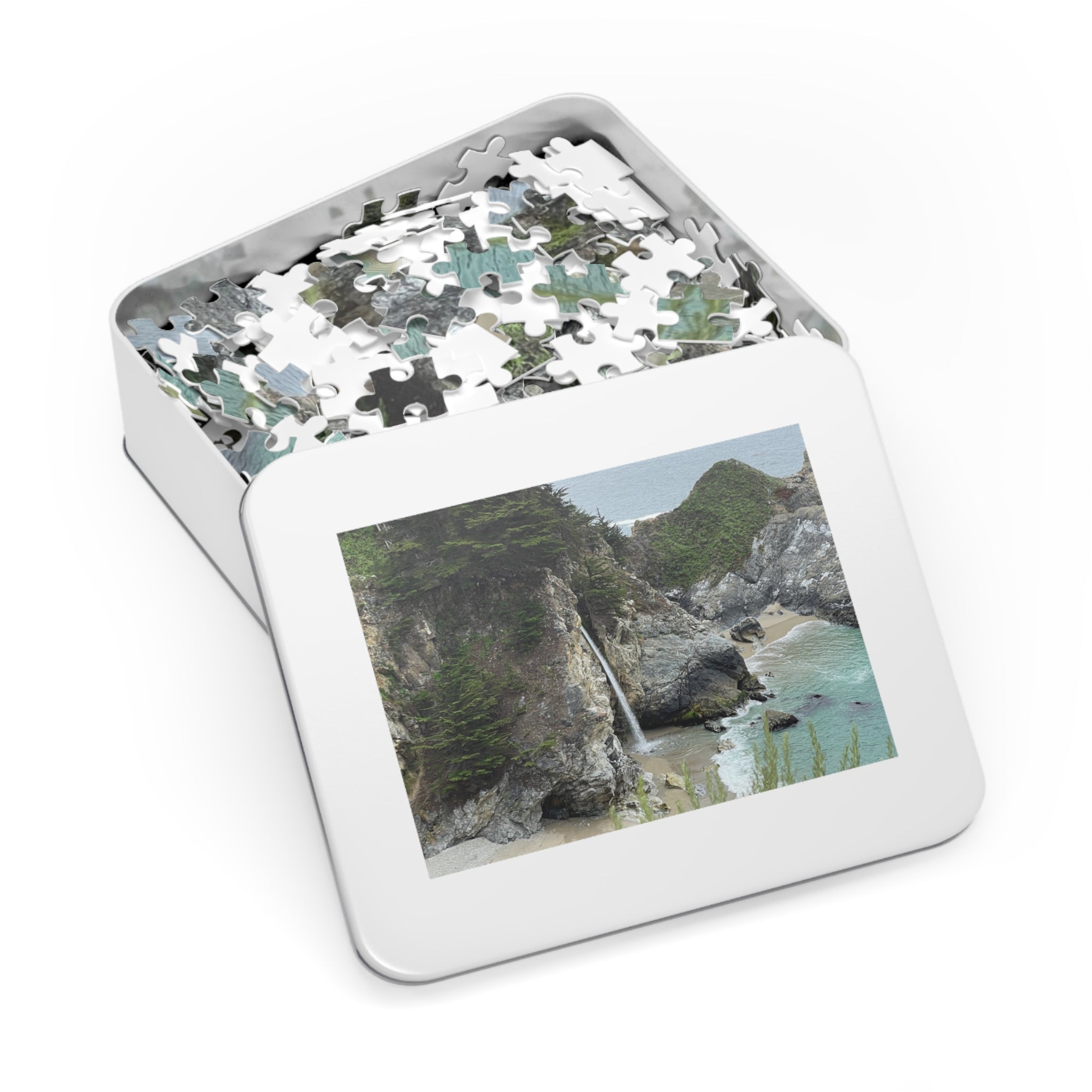 Coastal Waterfall Jigsaw Puzzle (with Tin)