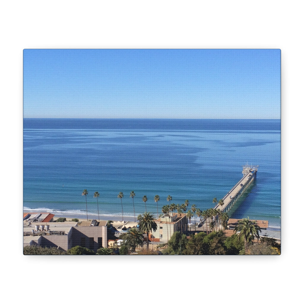 Coastal Pier Canvas Print — Matte Stretched Ocean Wall Art