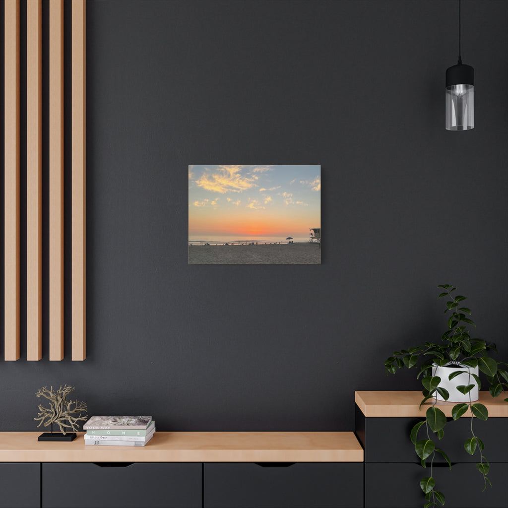 Sunset Beach Canvas Print — Matte Stretched Wall Art