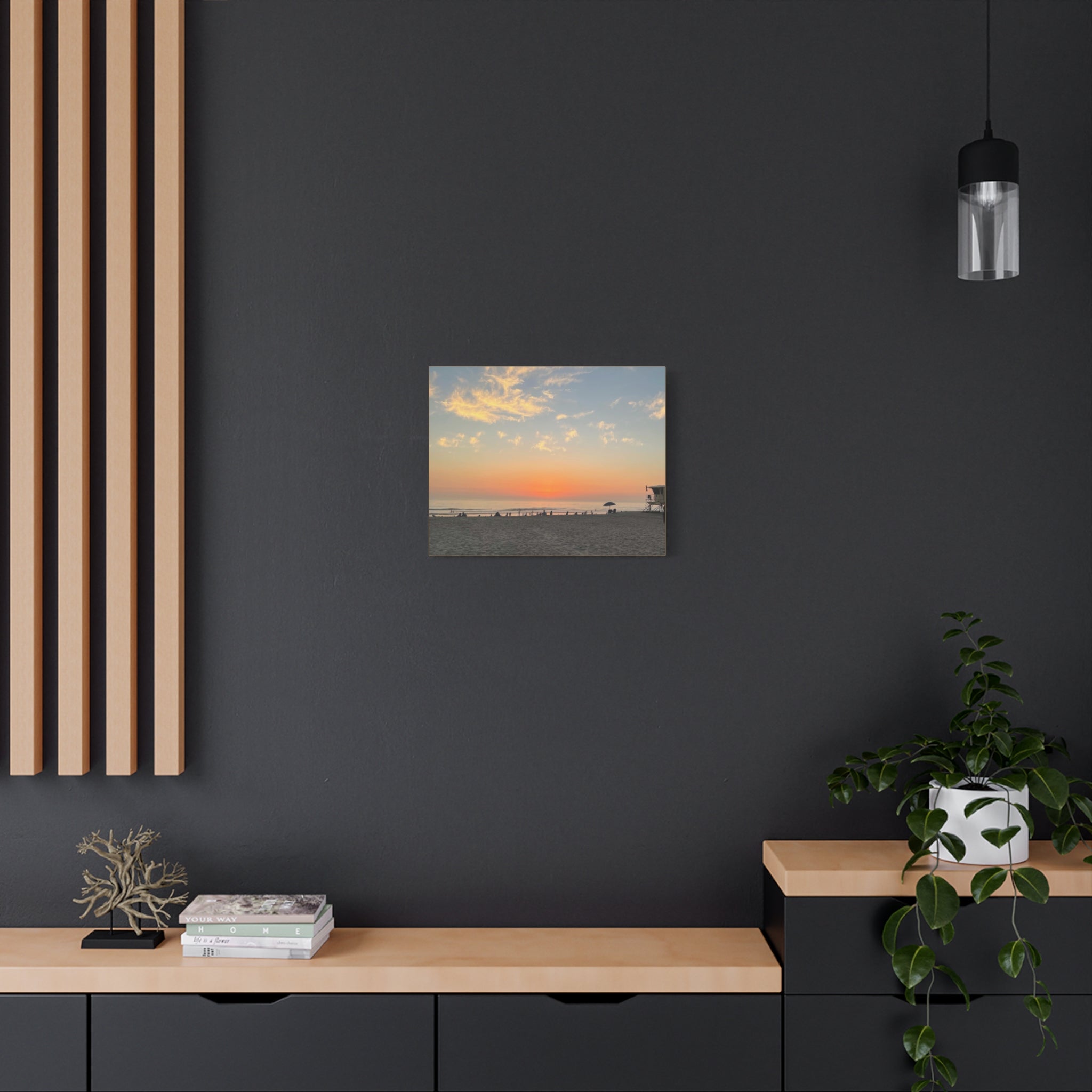 Sunset Beach Canvas Print — Matte Stretched Wall Art