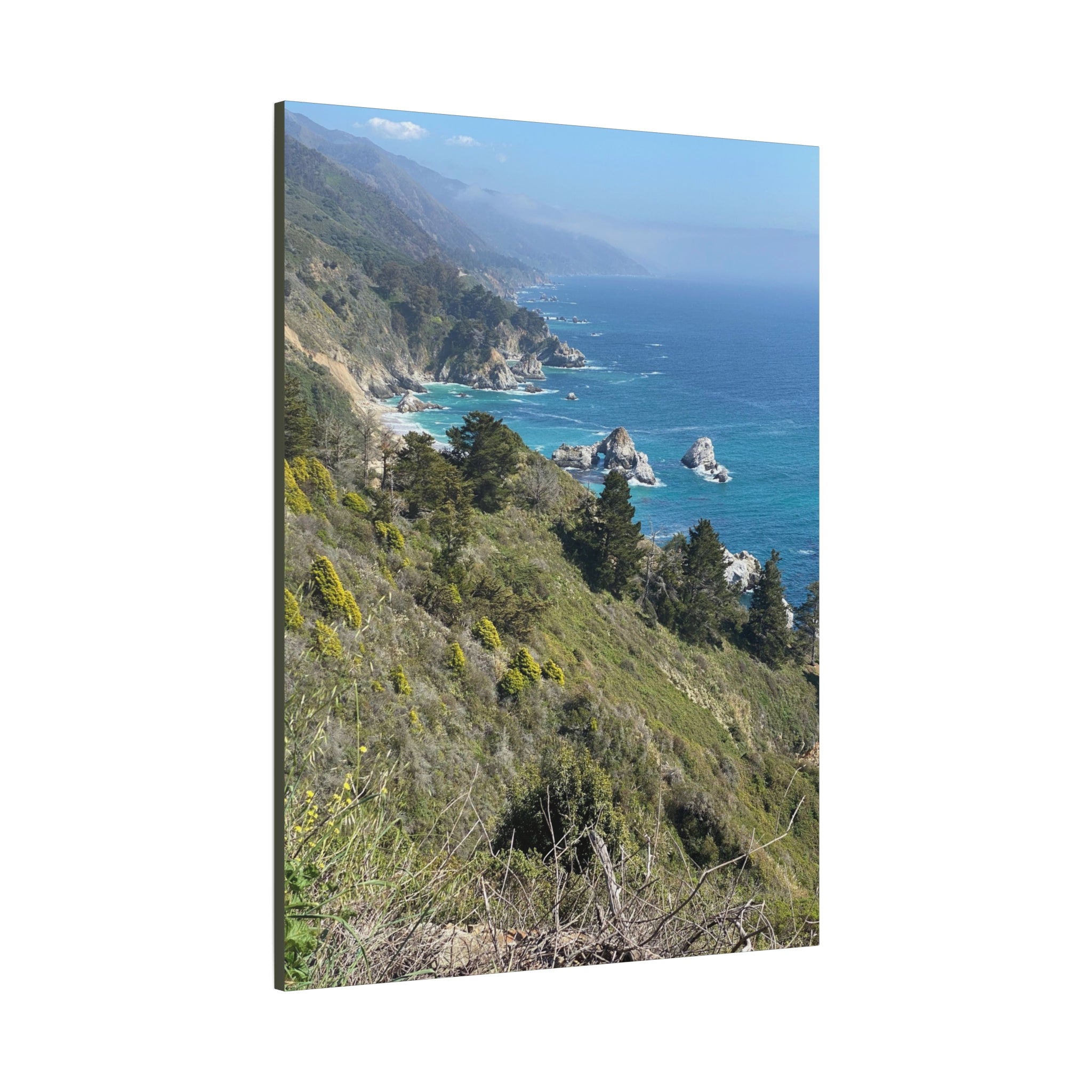 Coastal Cliffs Canvas Print — Big Sur Seascape Matte Stretched Wall Art