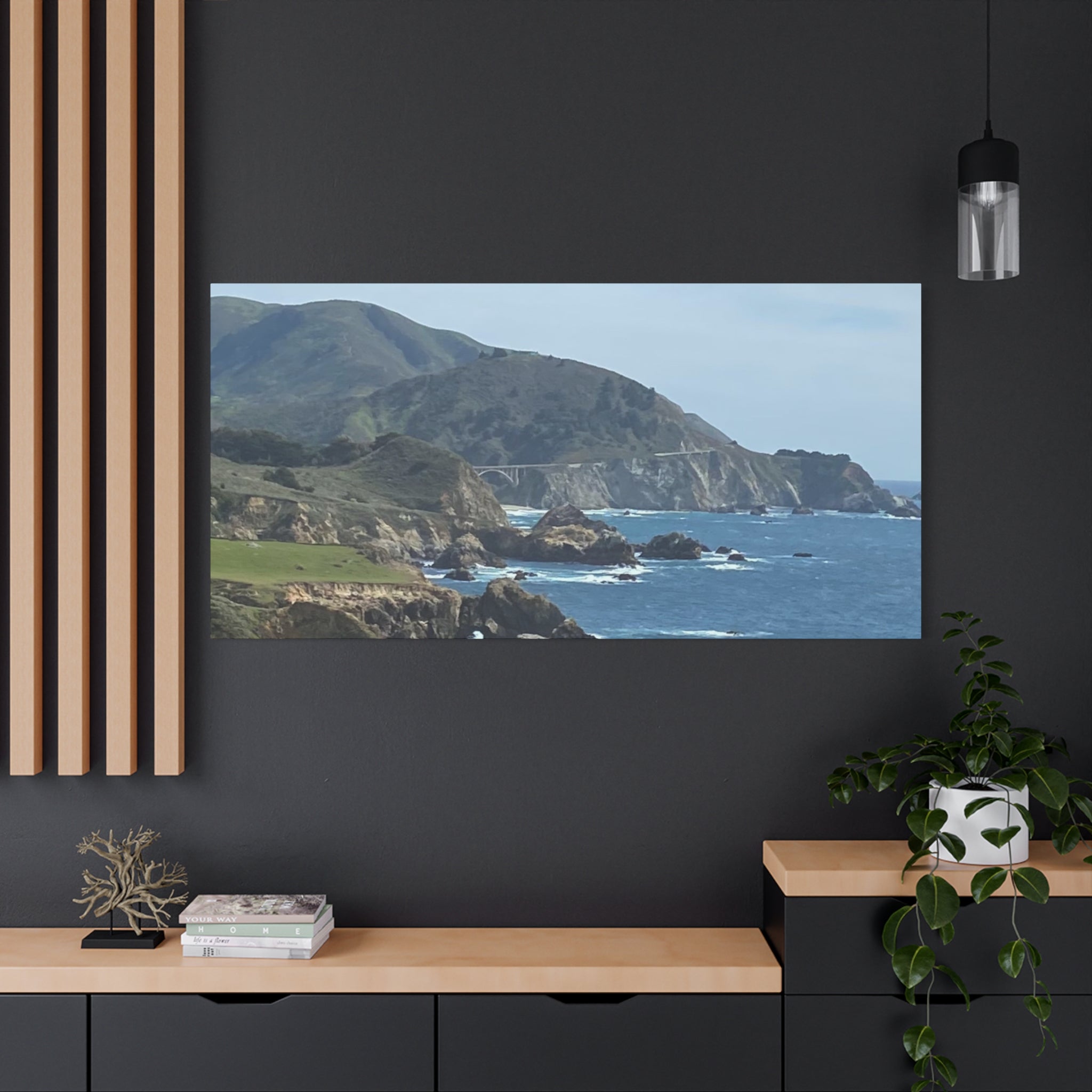 Coastal Cliff Canvas Print — Pacific Ocean Seascape Wall Art