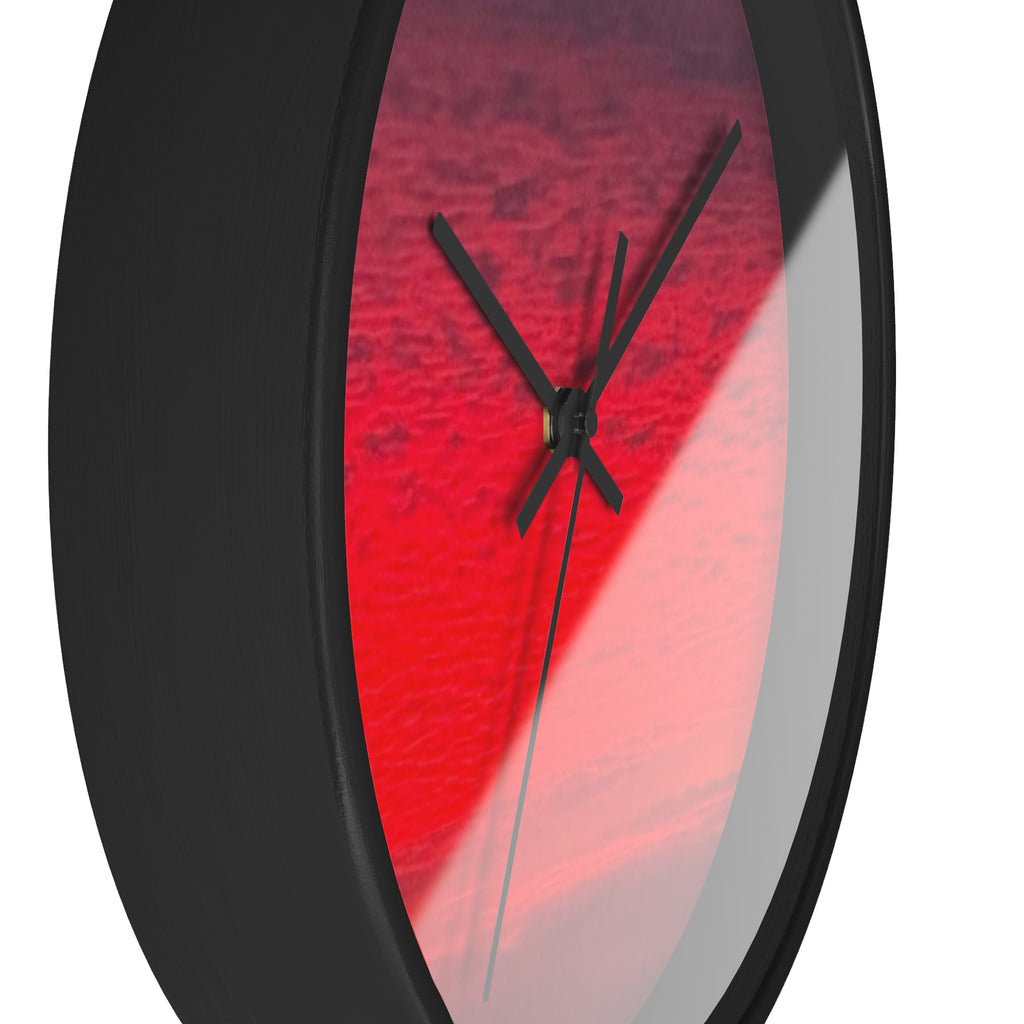 Vibrant Sunset Wall Clock — Modern Gradient Sunset Decor