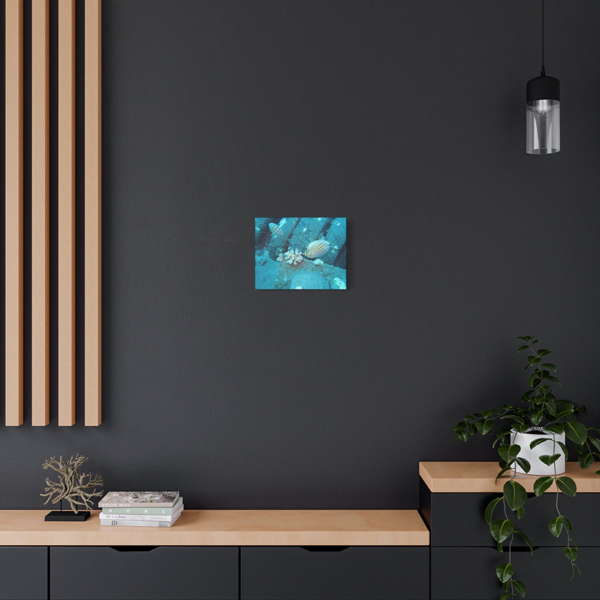 Tropical Butterflyfish Canvas Print — Underwater Coral Reef Wall Art