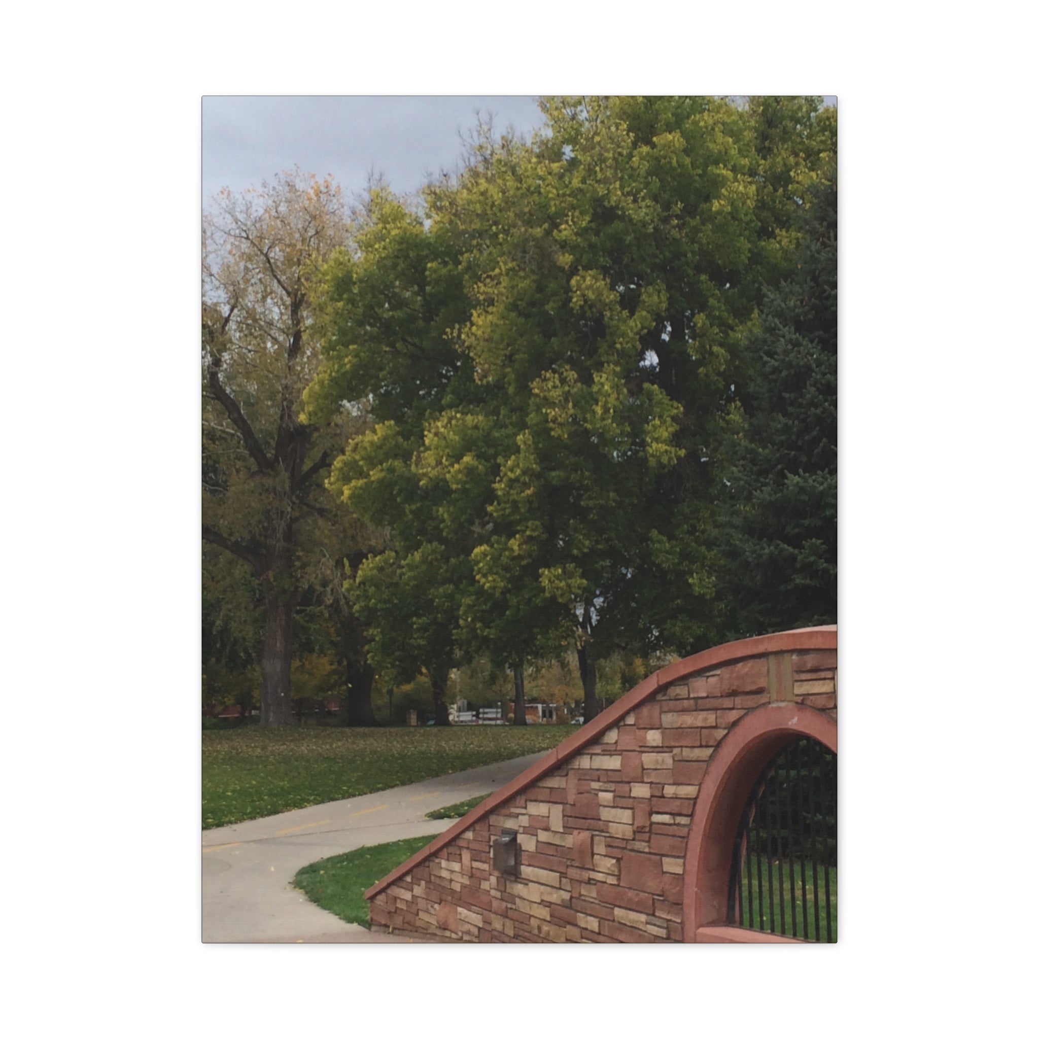 Park Pathway Matte Canvas Wall Art — Stretched 1.25"