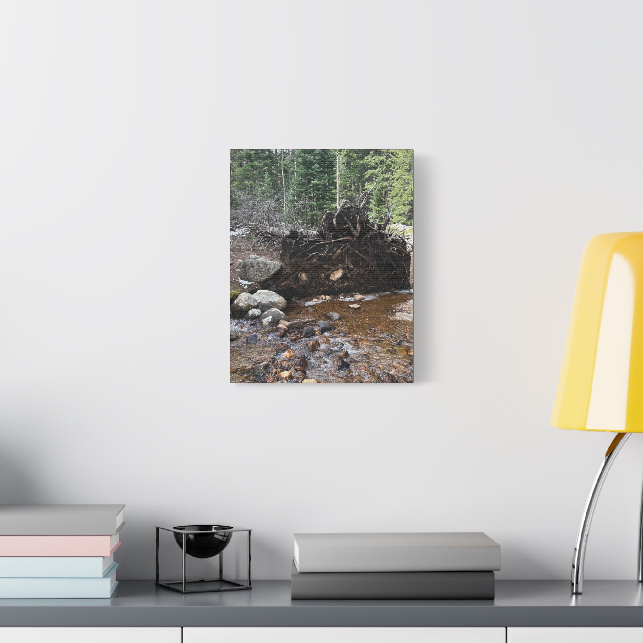 Riverbank Forest Canvas Print – Matte Stretched Wall Art (1.25")