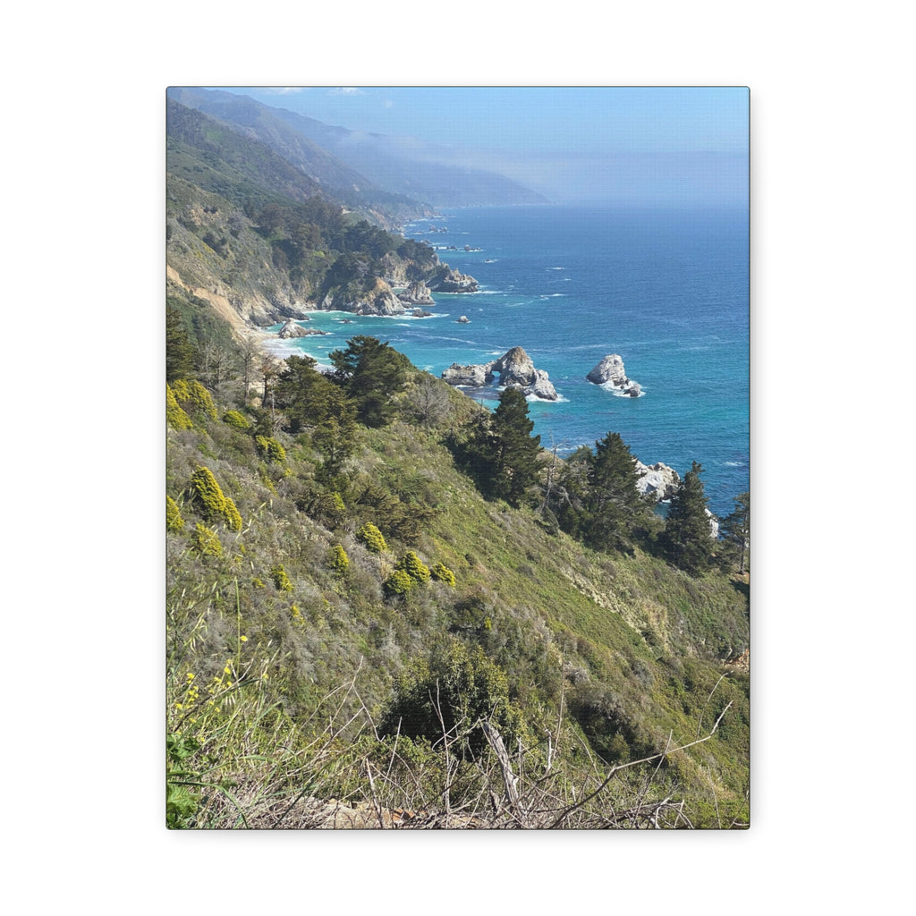 Coastal Cliffs Canvas Print — Big Sur Seascape Matte Stretched Wall Art