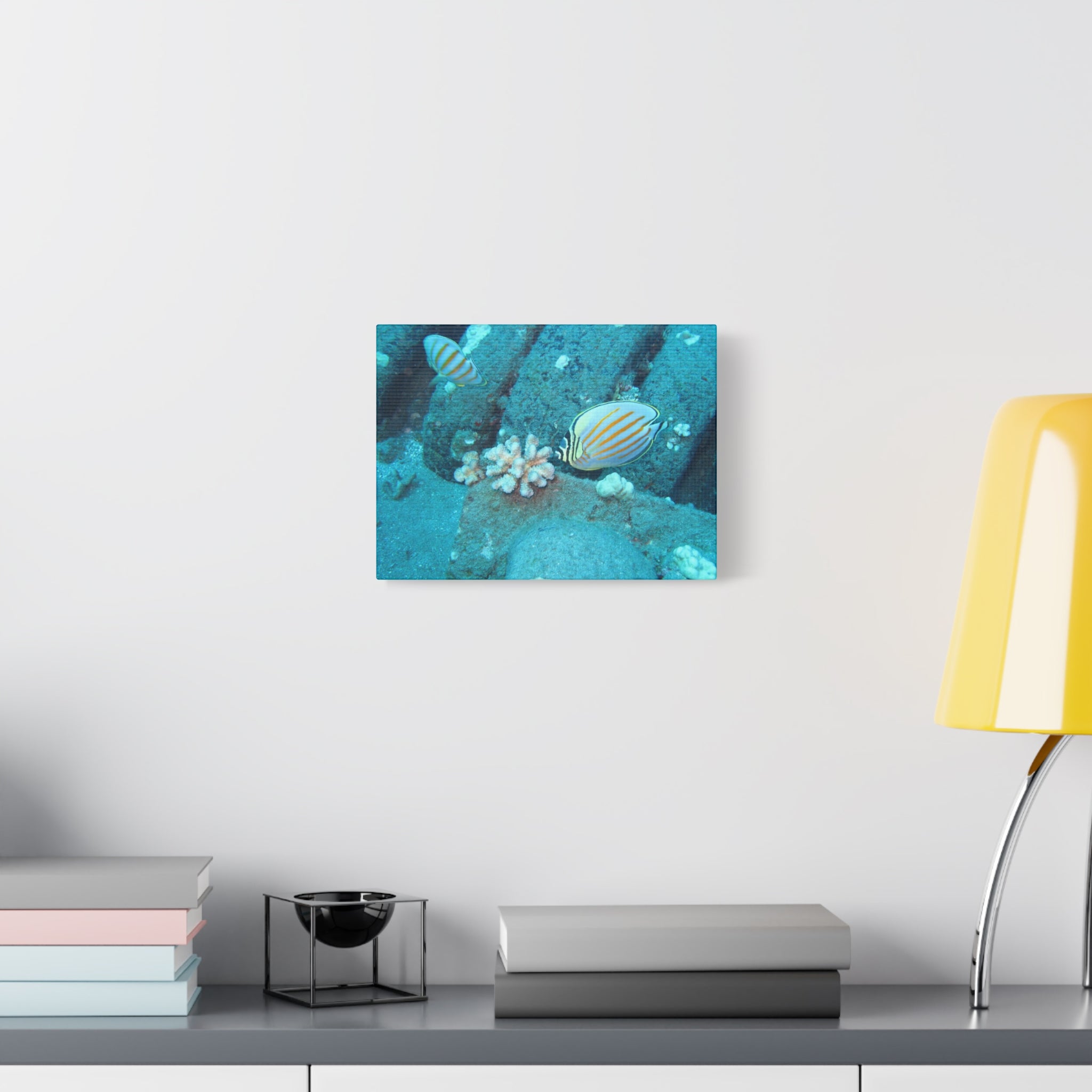 Tropical Butterflyfish Canvas Print — Underwater Coral Reef Wall Art