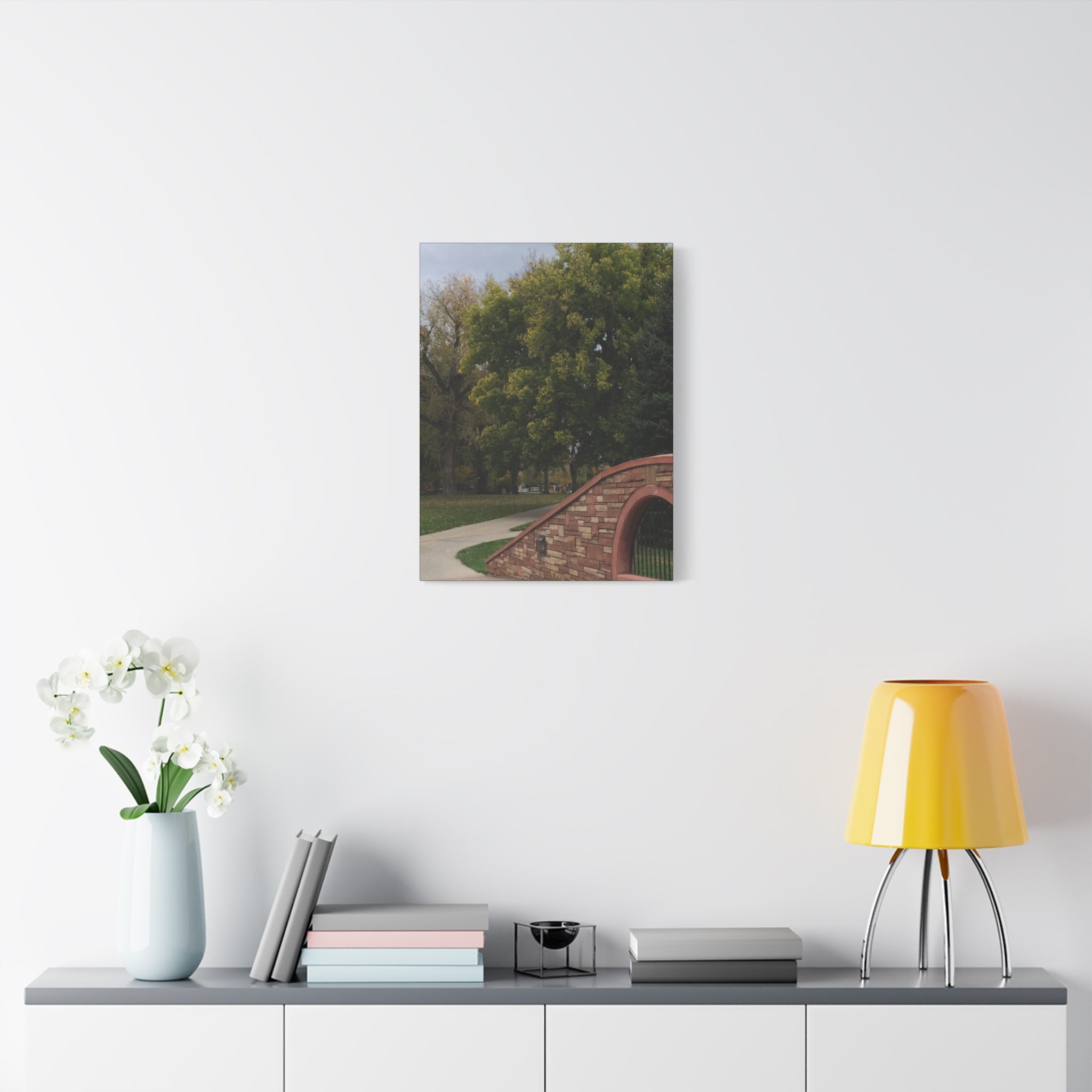 Park Pathway Matte Canvas Wall Art — Stretched 1.25"