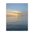 Sunset Sail Matte Canvas Print — Tranquil Ocean Wall Art, Stretched 1.25"